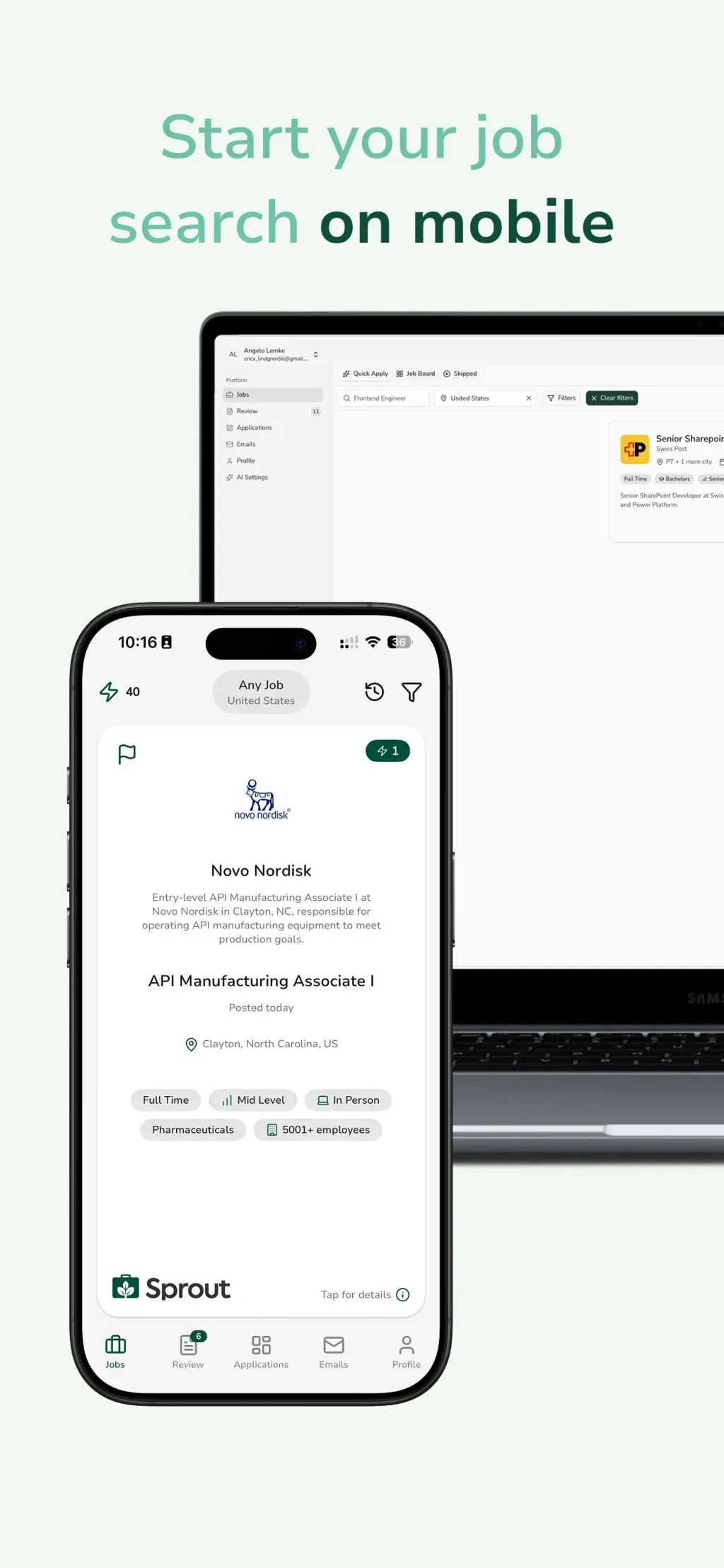 Sprout - AI Job Search App Store screenshot 8