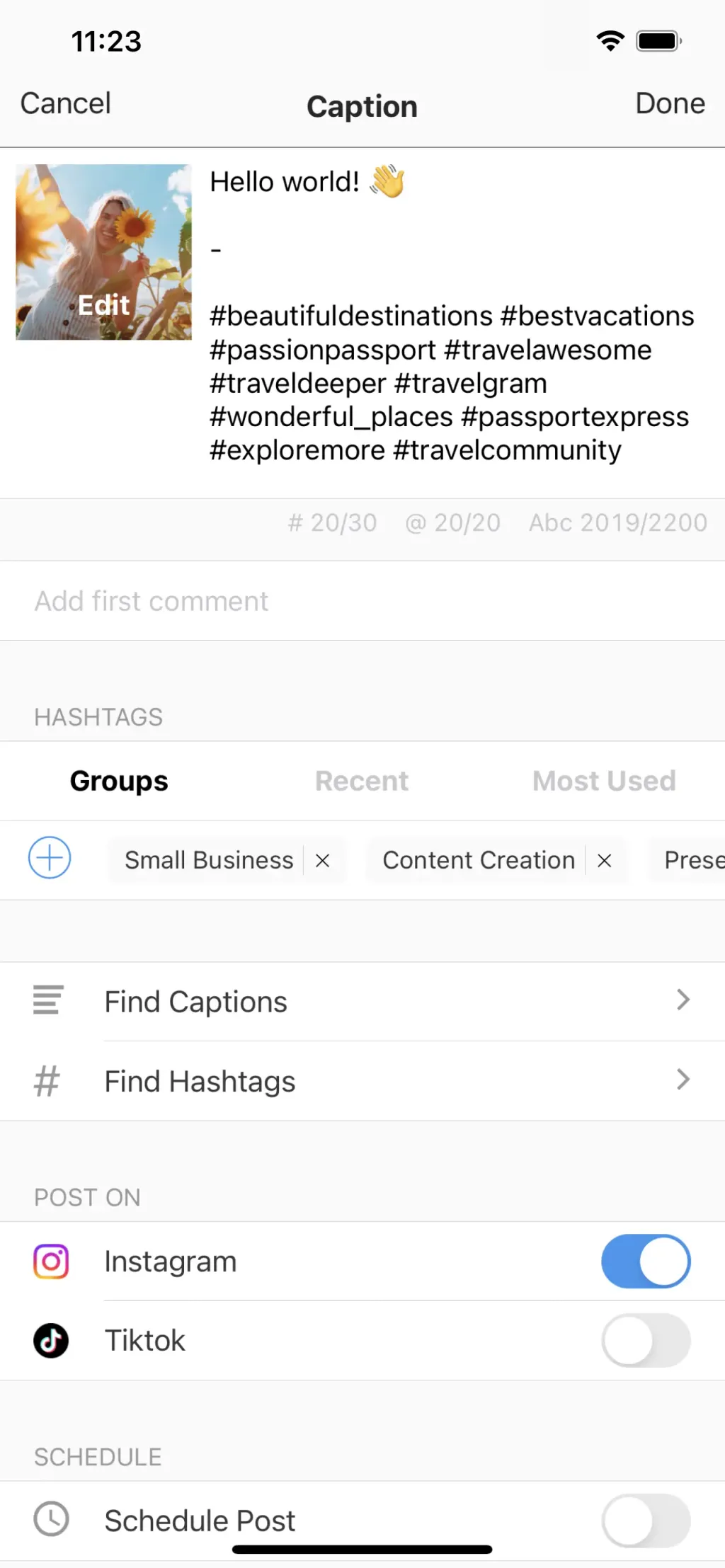 PREVIEW: Planner for Instagram App Store screenshot 2