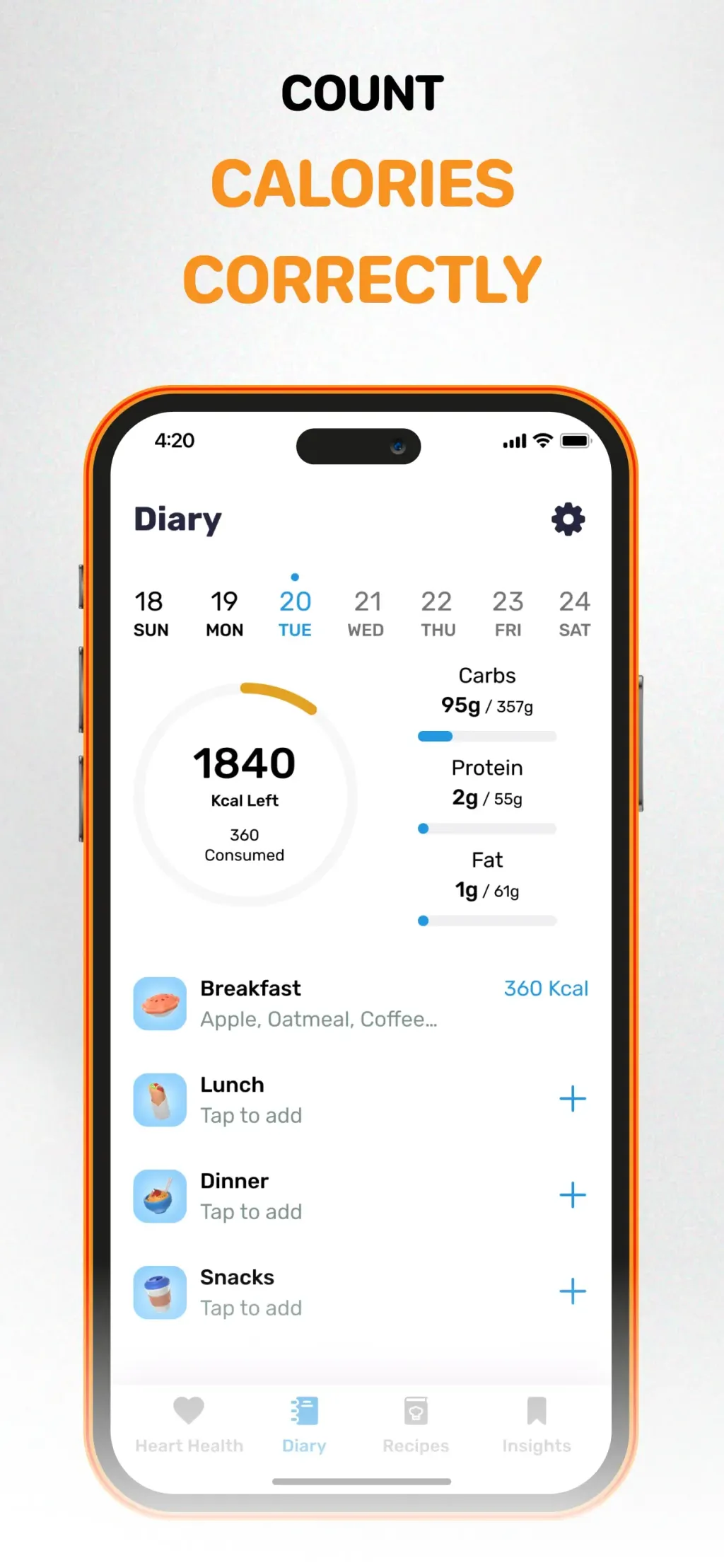 Pulse Checker. Calorie Manager App Store screenshot 3