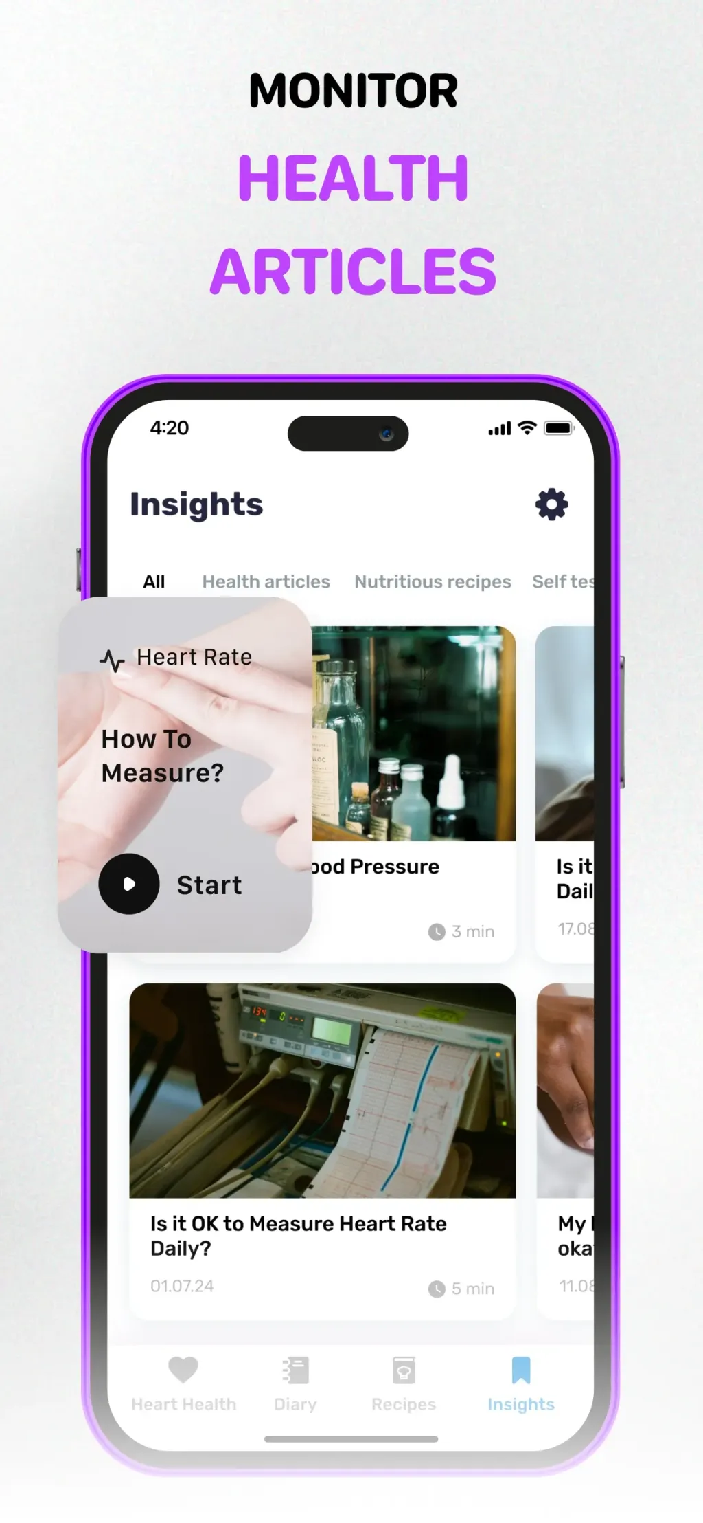 Pulse Checker. Calorie Manager App Store screenshot 5