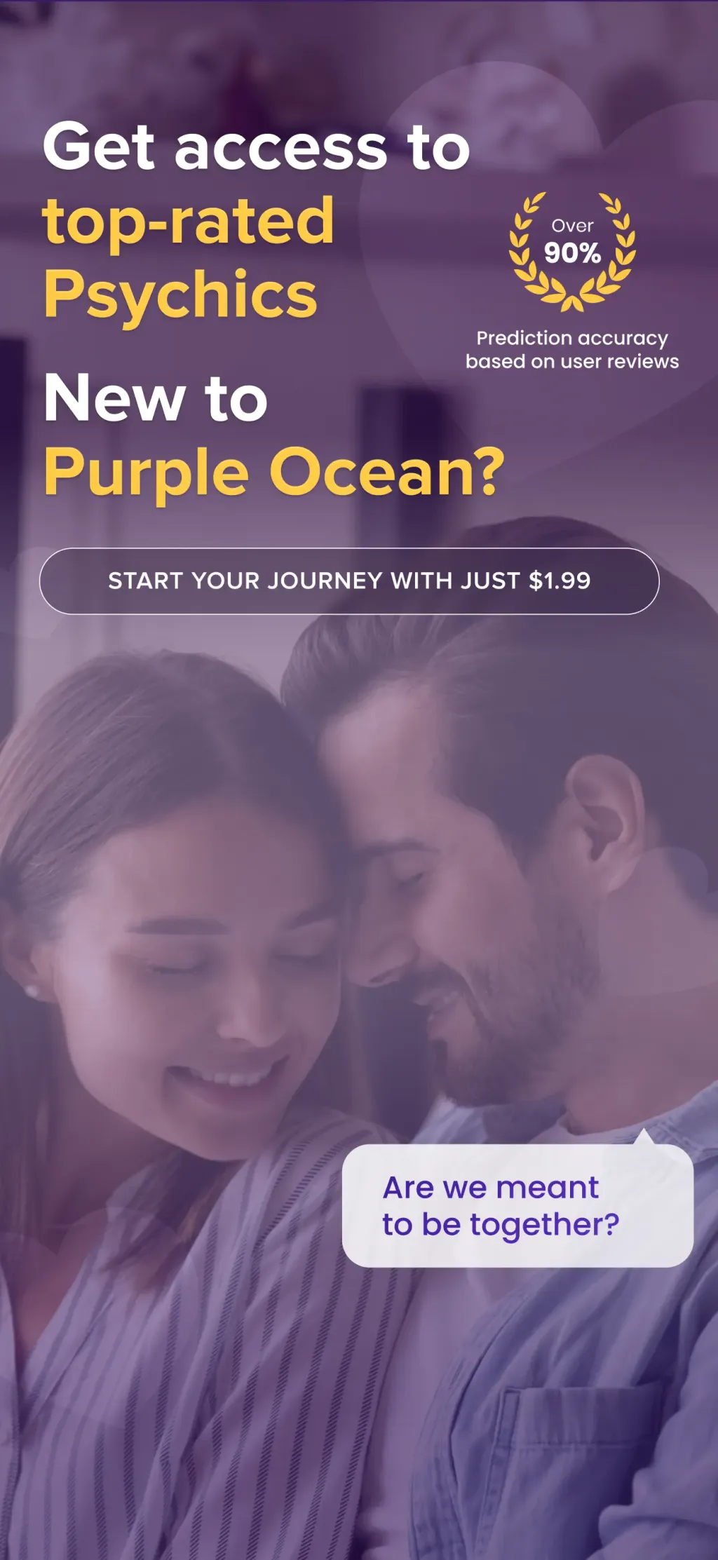 Purple Ocean Psychic Reading App Store screenshot 1