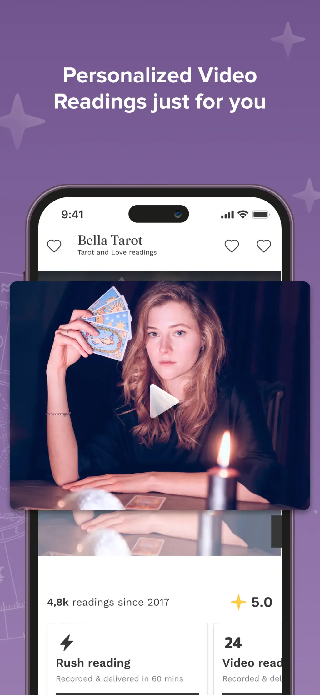 Purple Ocean Psychic Reading App Store screenshot 2