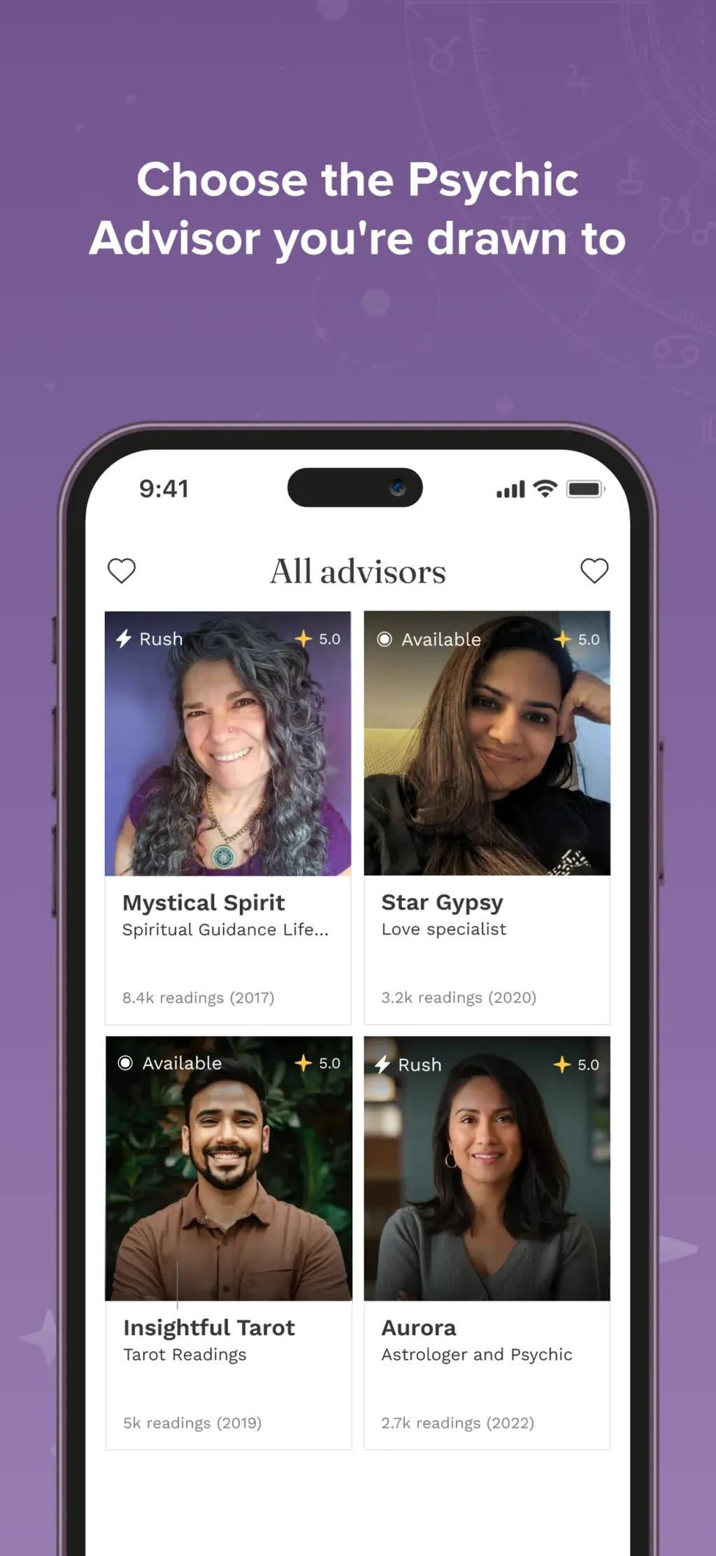 Purple Ocean Psychic Reading App Store screenshot 3