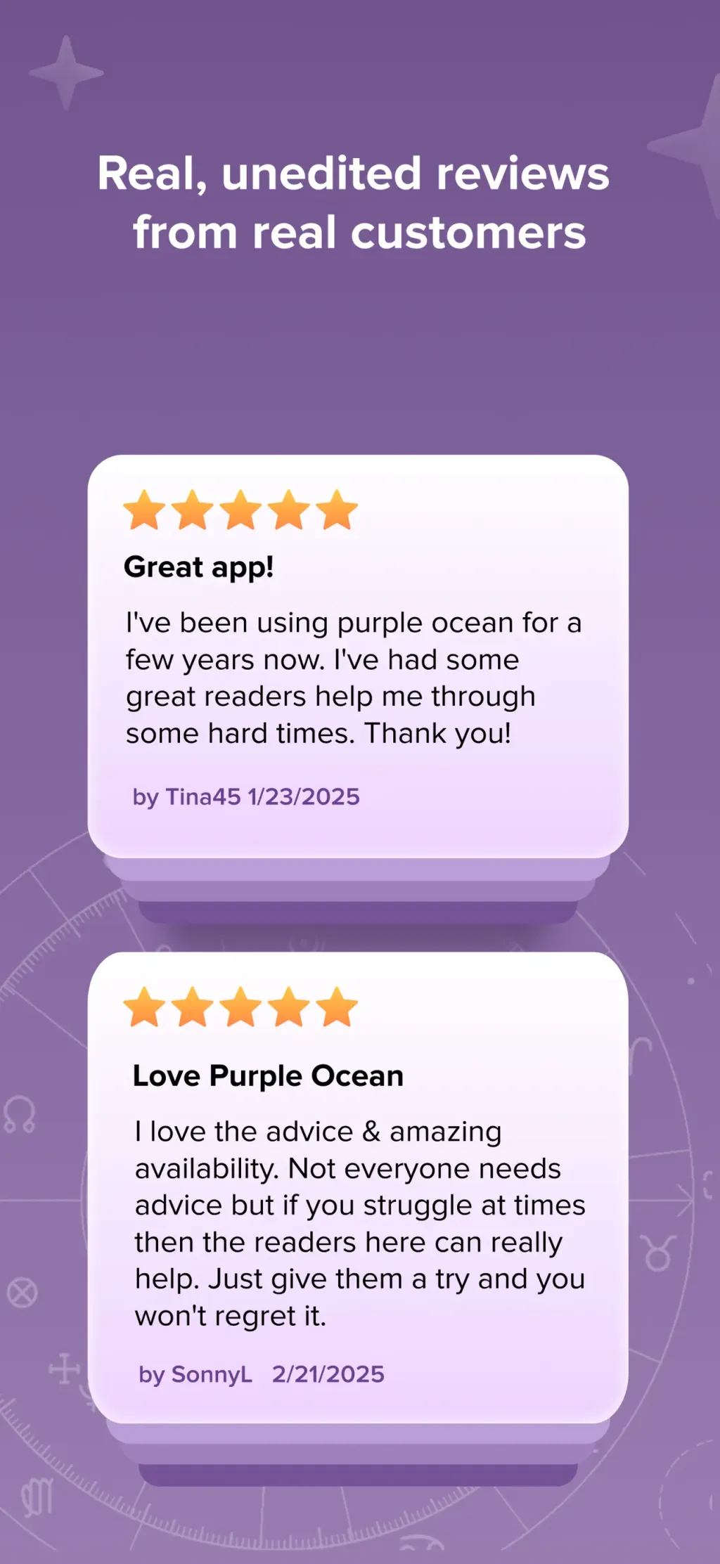 Purple Ocean Psychic Reading App Store screenshot 5