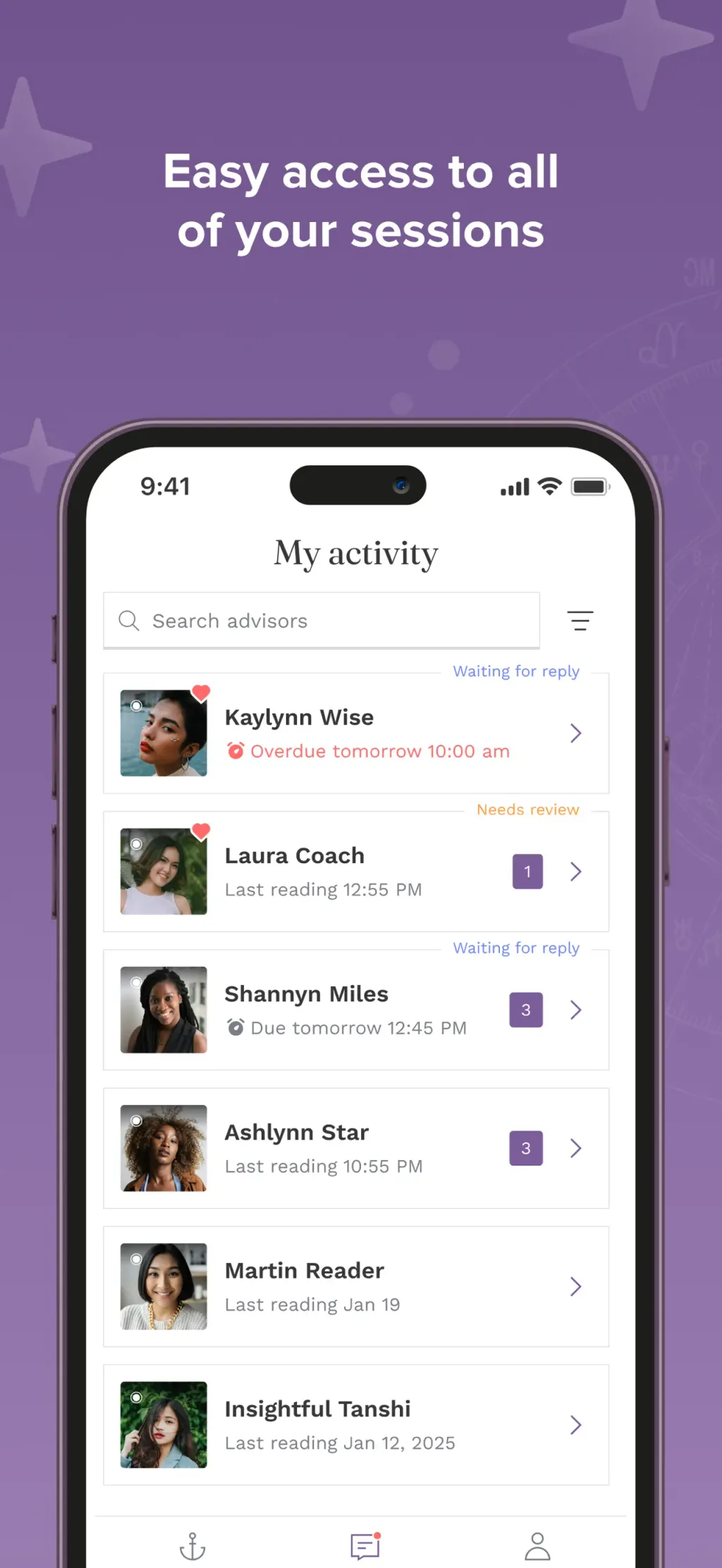 Purple Ocean Psychic Reading App Store screenshot 6