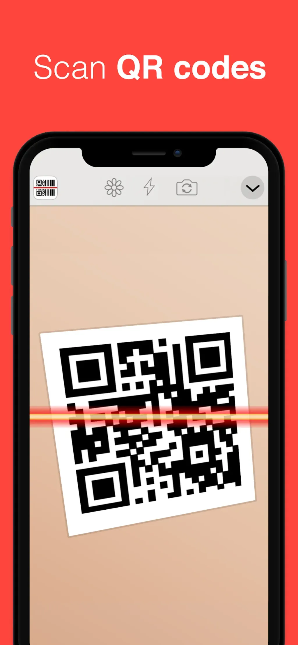 QR Reader for iPhone screenshot 1