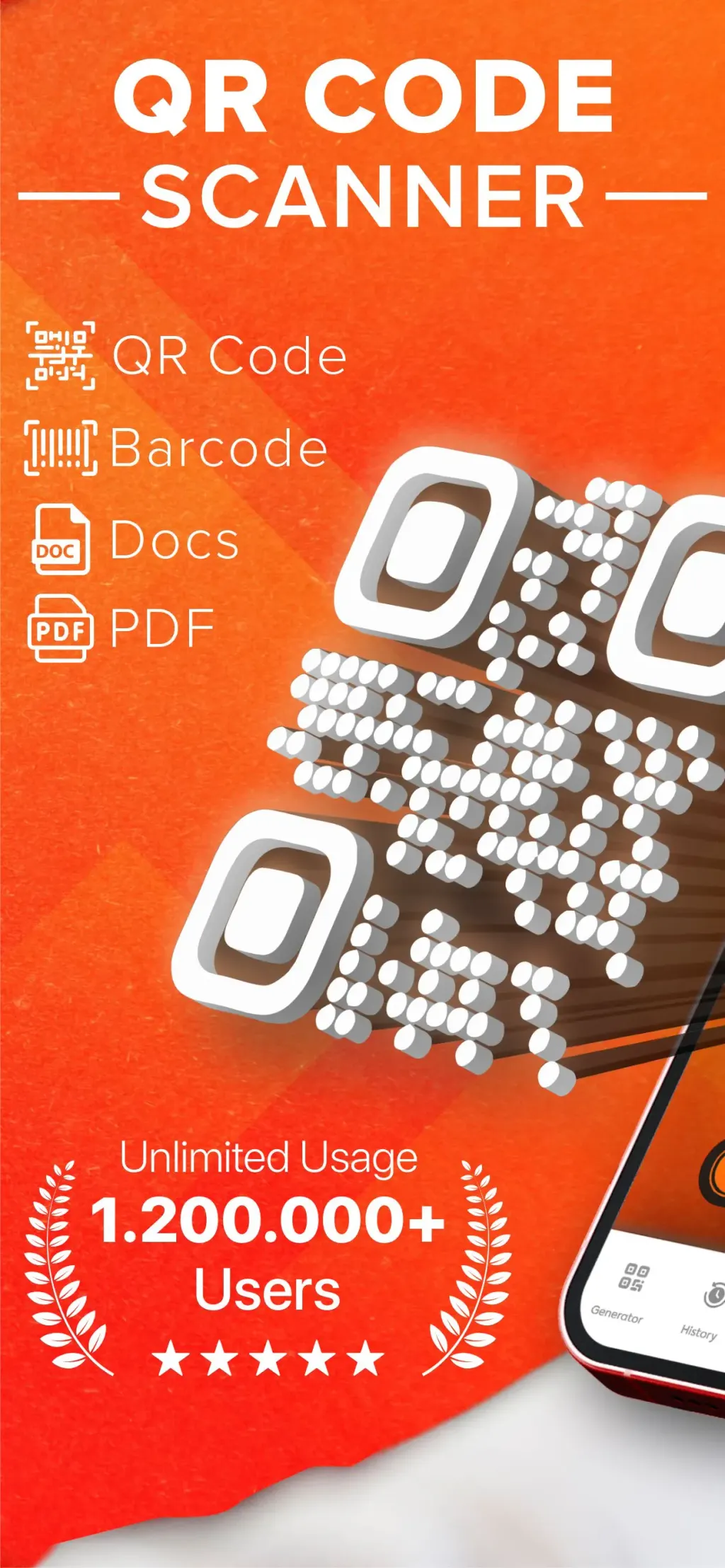 QR Reader- Scanner & Generator screenshot 1