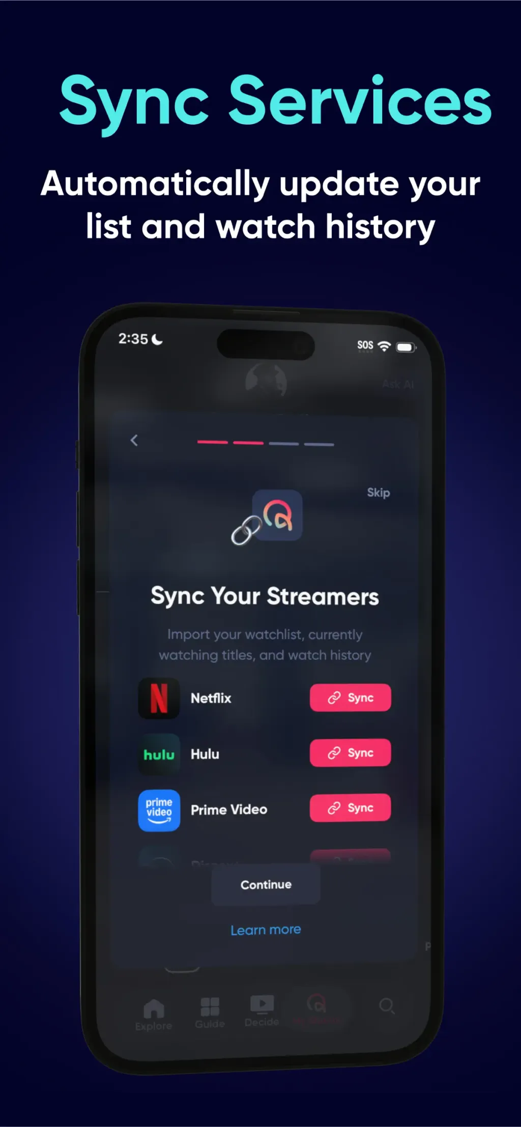 Queue - Find Movies & Shows App Store screenshot 2