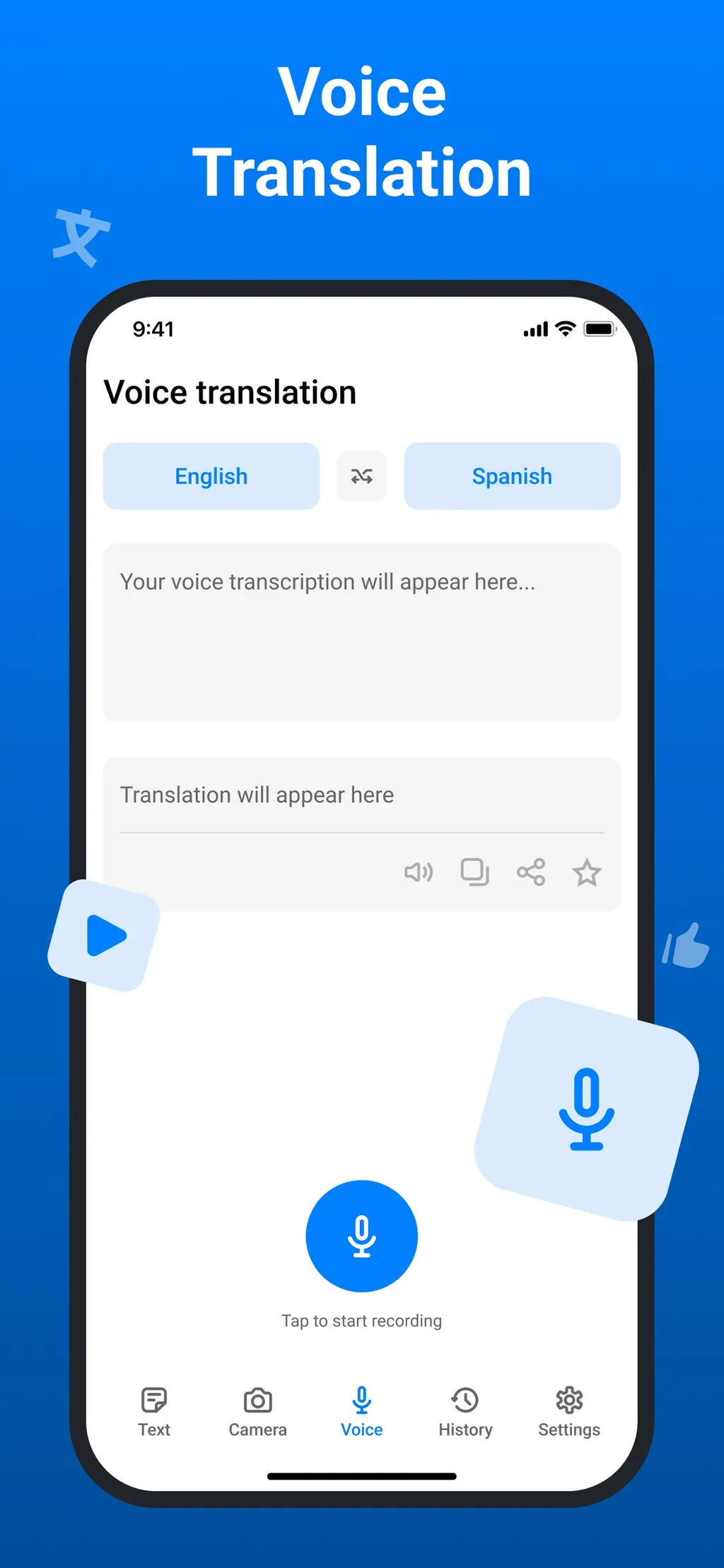 QuickTranslate AI: Text&Voice screenshot 1