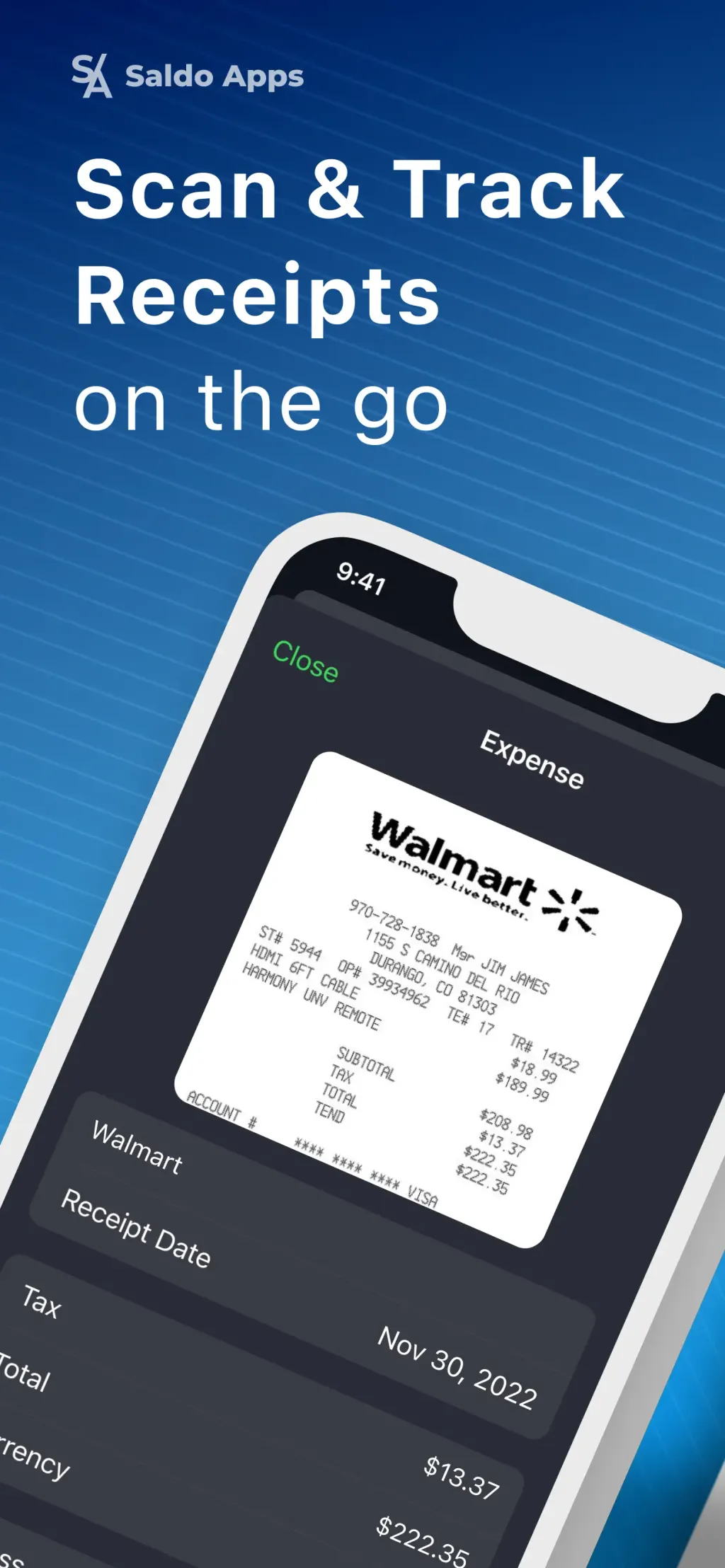 Receipt Scanner・Track Expenses App Store screenshot 1