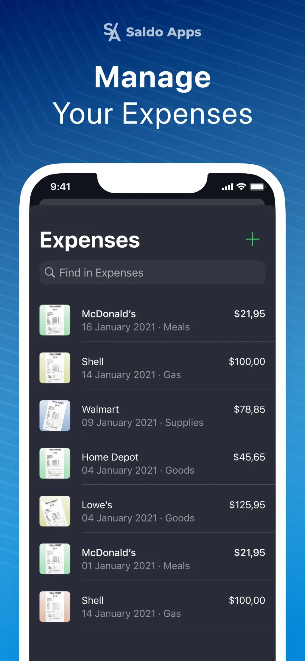Receipt Scanner・Track Expenses screenshot 1