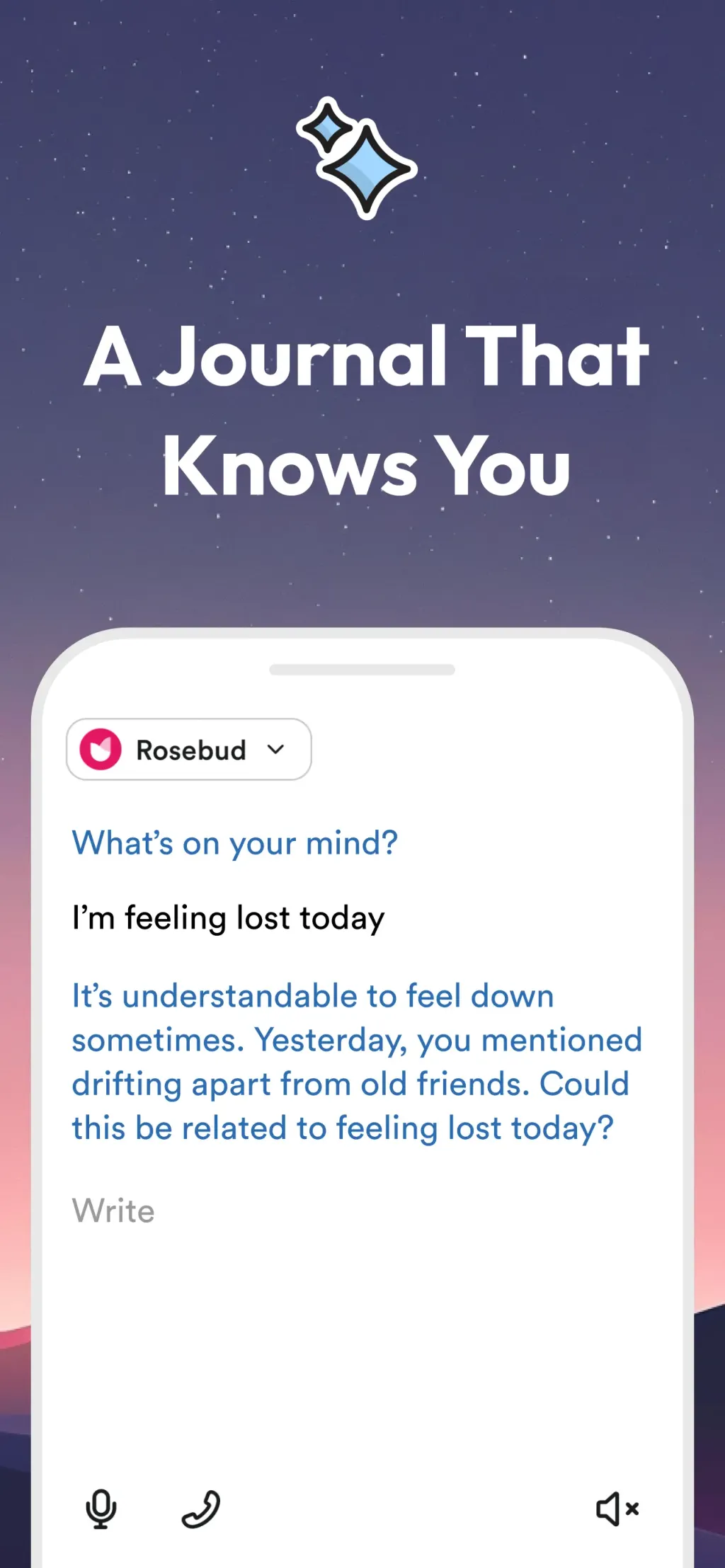 Rosebud: AI Journal & Diary App Store screenshot 2