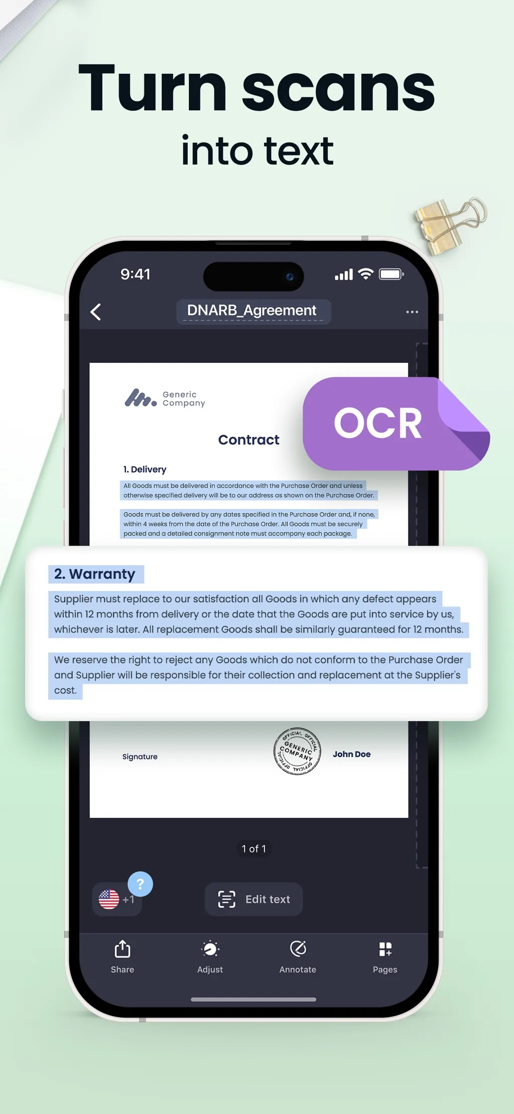 Scan Hero: PDF Scanner App Store screenshot 2