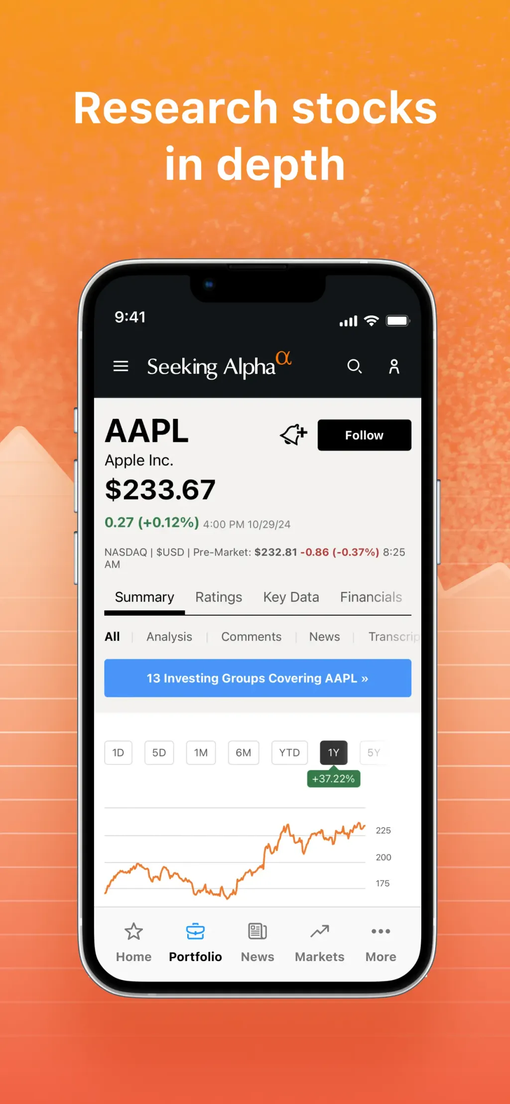 Seeking Alpha: News & Analysis App Store screenshot 5