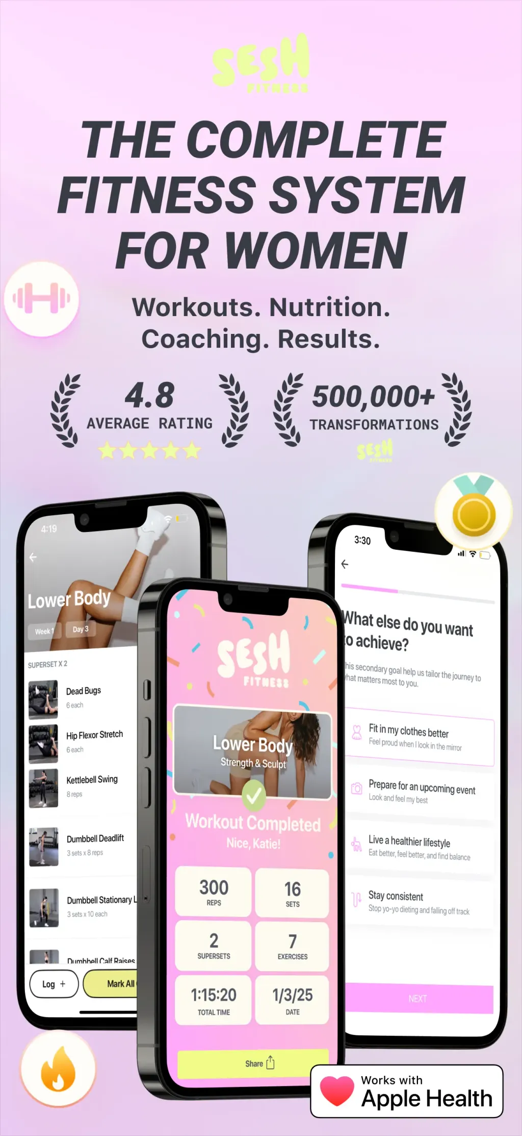 Sesh: Women Fitness & Workouts screenshot 1