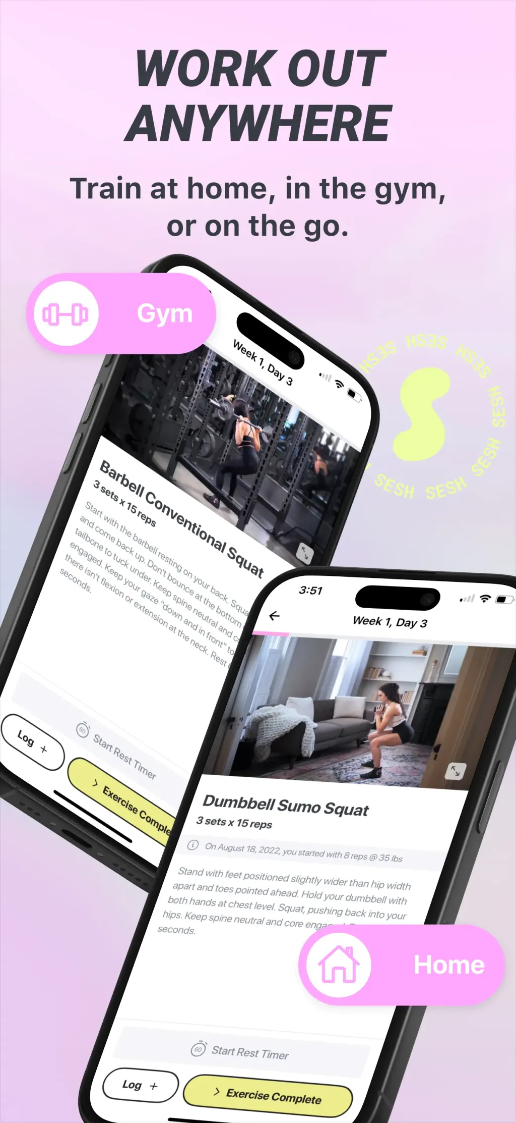 Sesh: Women Fitness & Workouts App Store screenshot 7