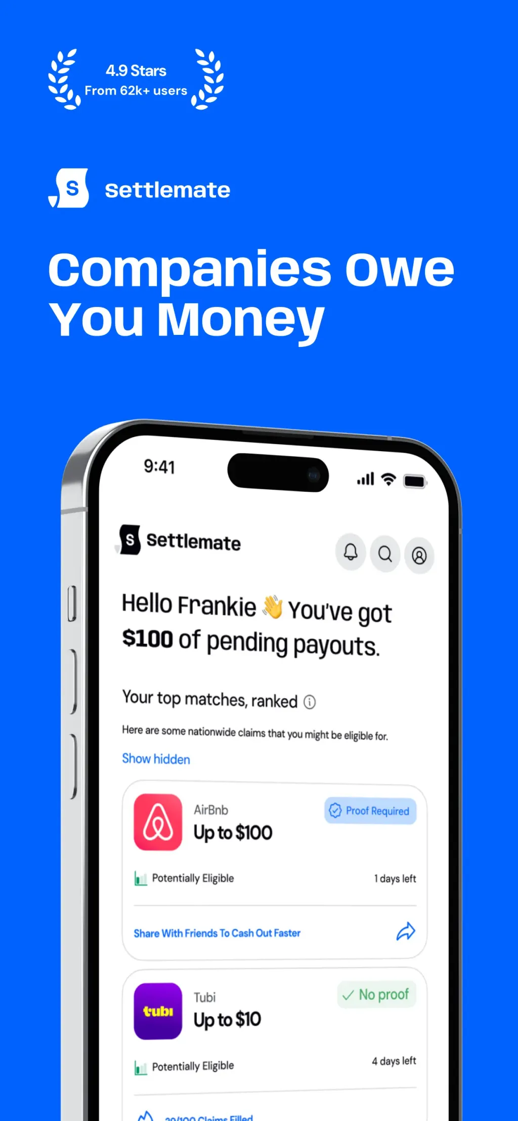Settlemate: Financial Savings App Store screenshot 1