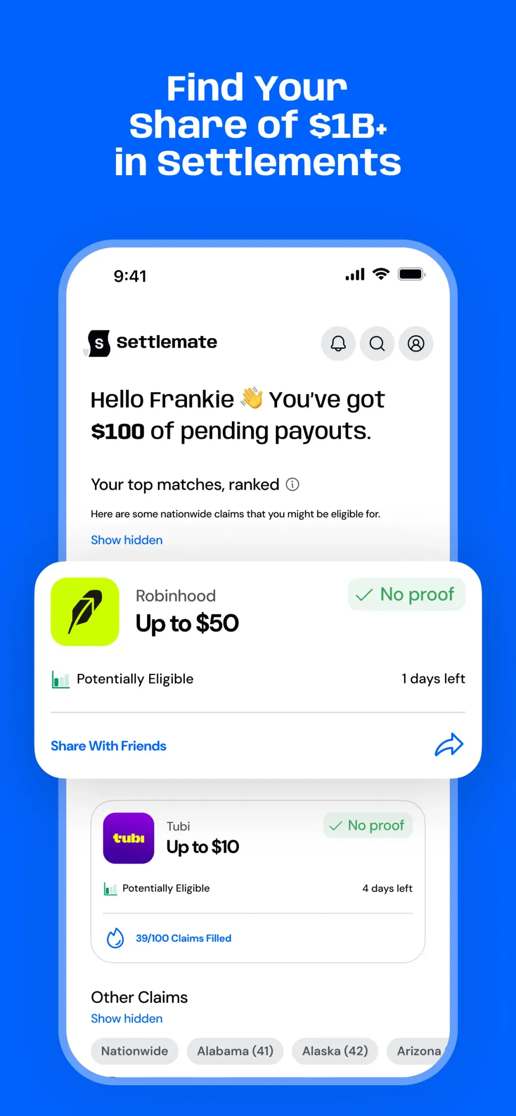 Settlemate: Financial Savings App Store screenshot 3