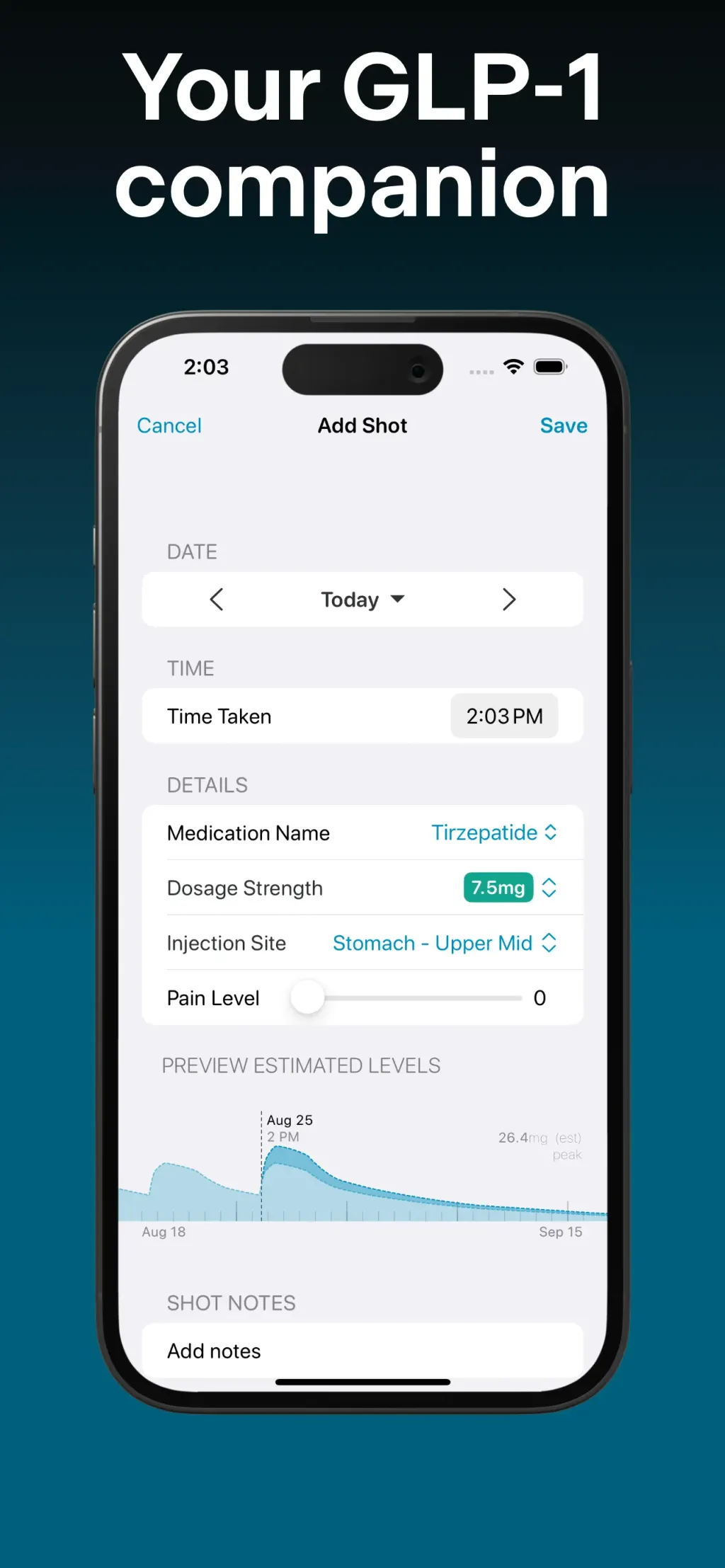 Shotsy - GLP-1 Shot Tracker App Store screenshot 7