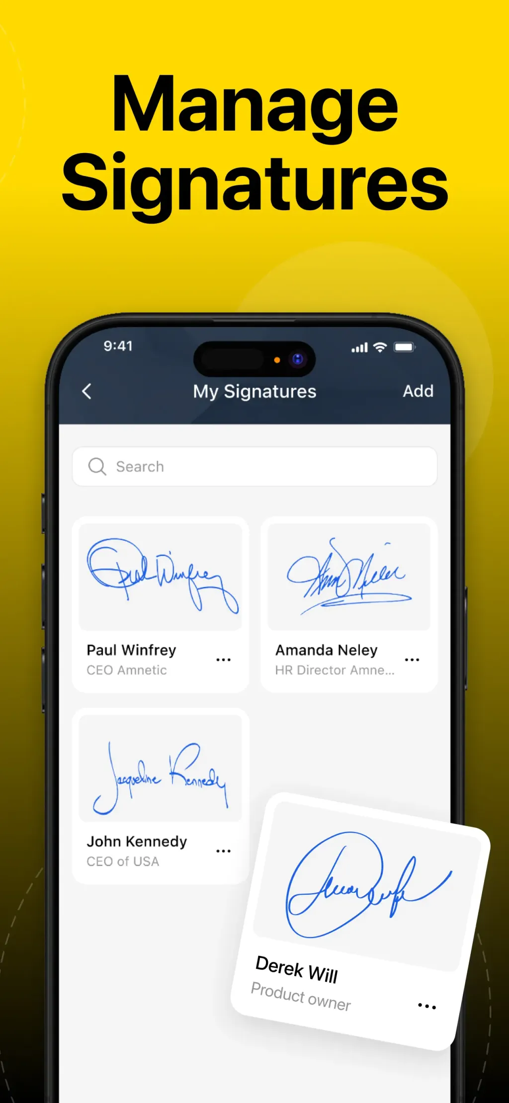 e Signature Scanner, Sign PDF App Store screenshot 5