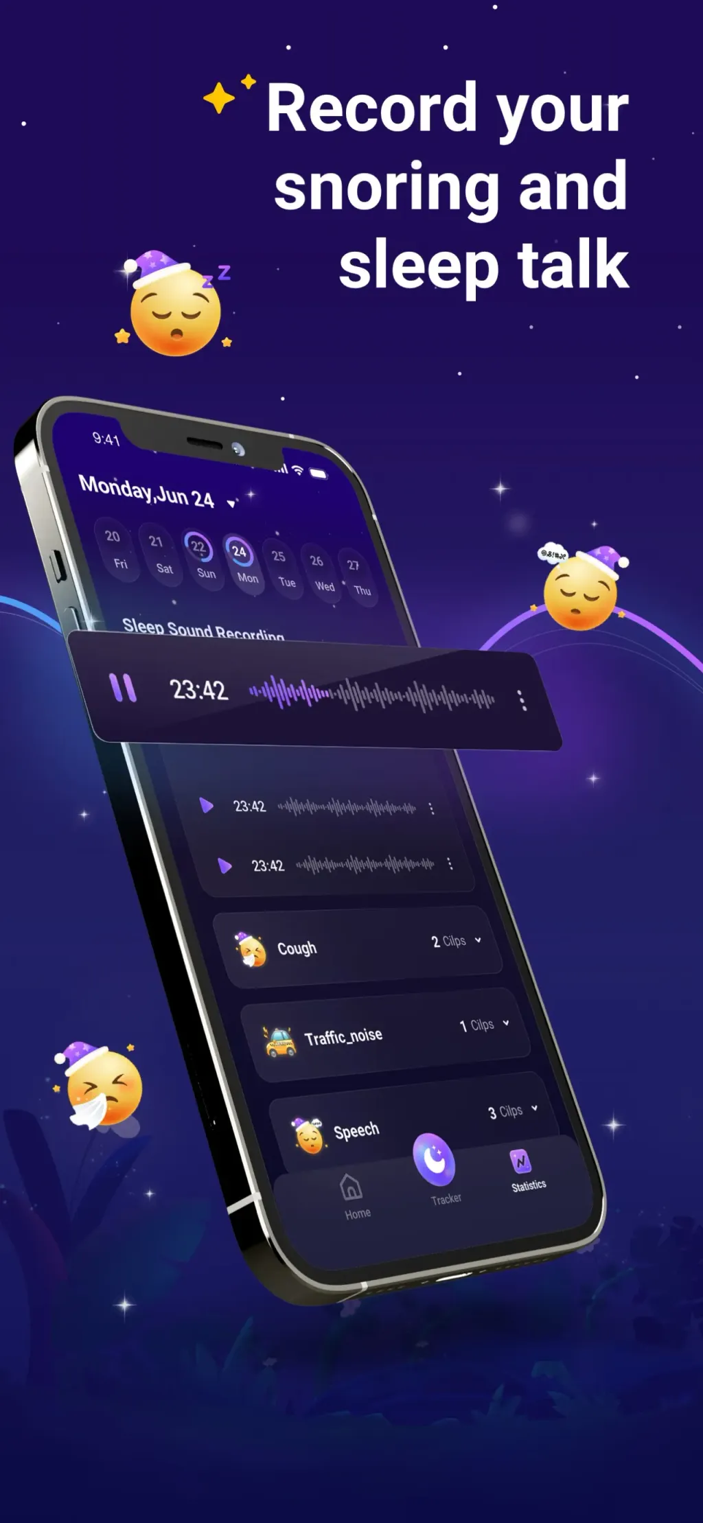 Sleep Well: Snore & Sleep Talk App Store screenshot 3