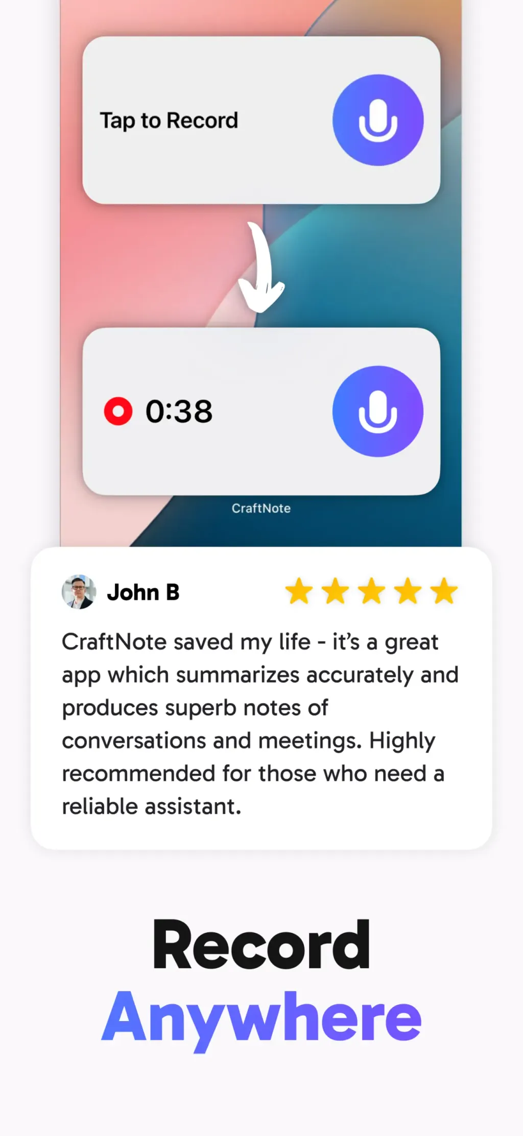 Smart AI Note Taker: CraftNote App Store screenshot 9