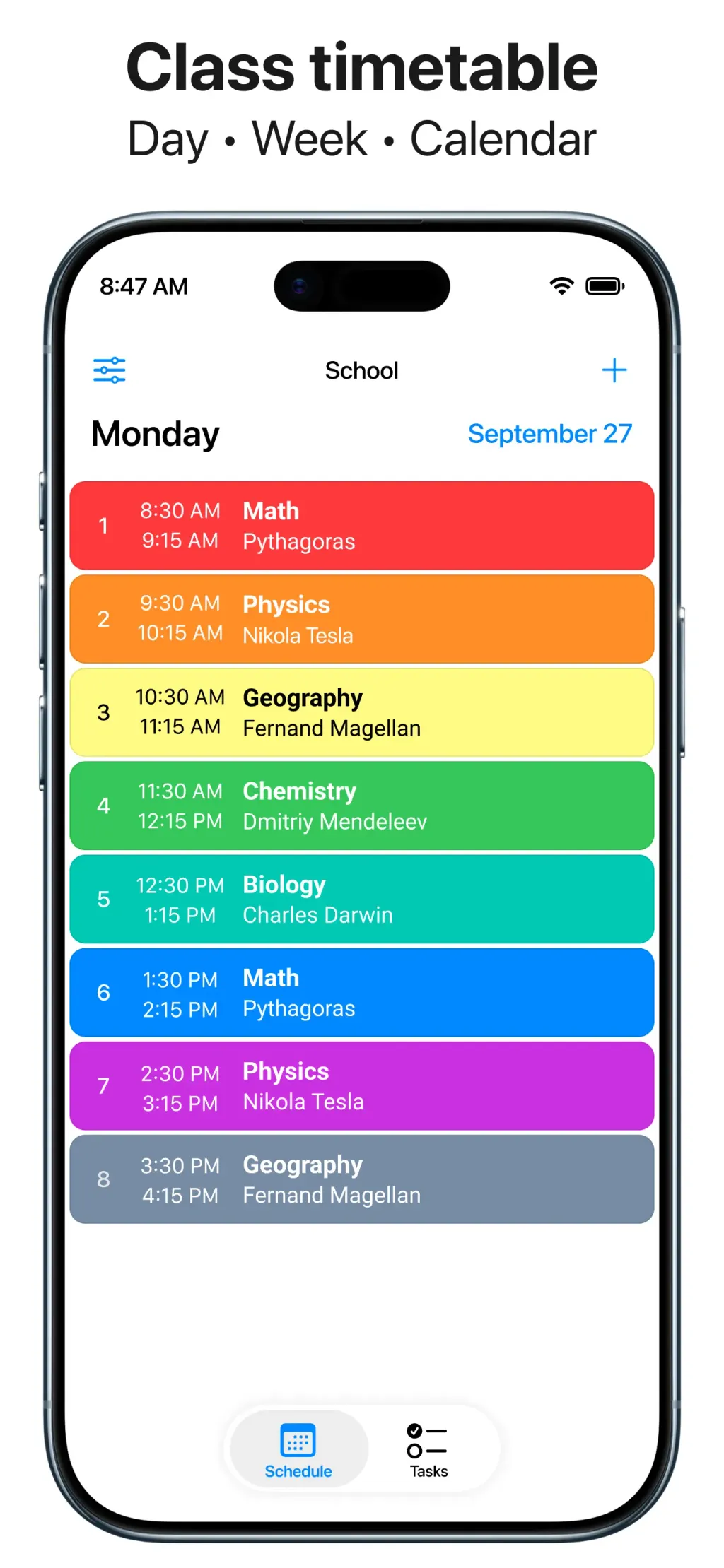 Smart Timetable: Daily Planner App Store screenshot 2