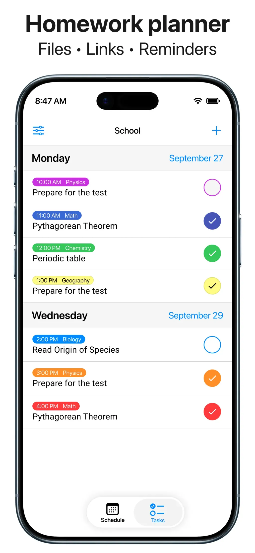 Smart Timetable: Daily Planner App Store screenshot 3