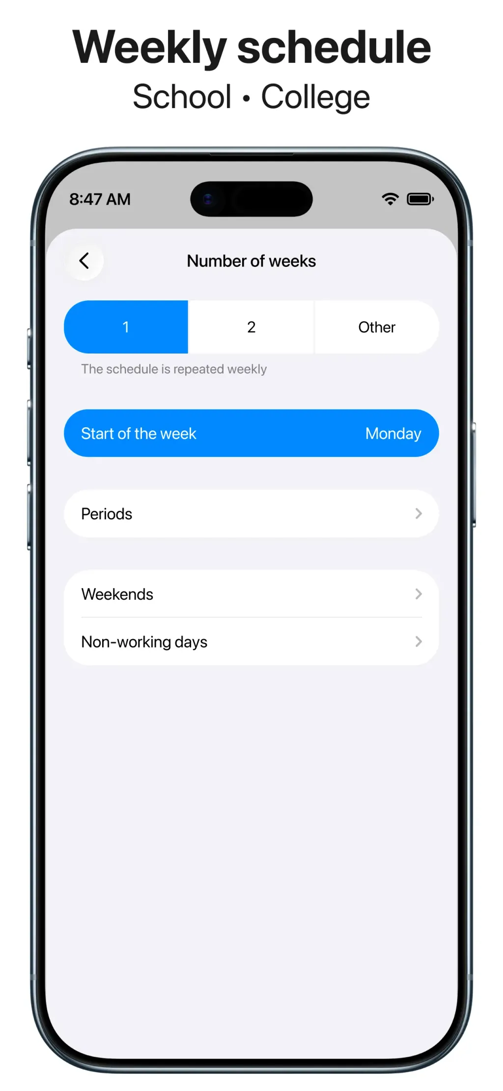 Smart Timetable: Daily Planner App Store screenshot 7