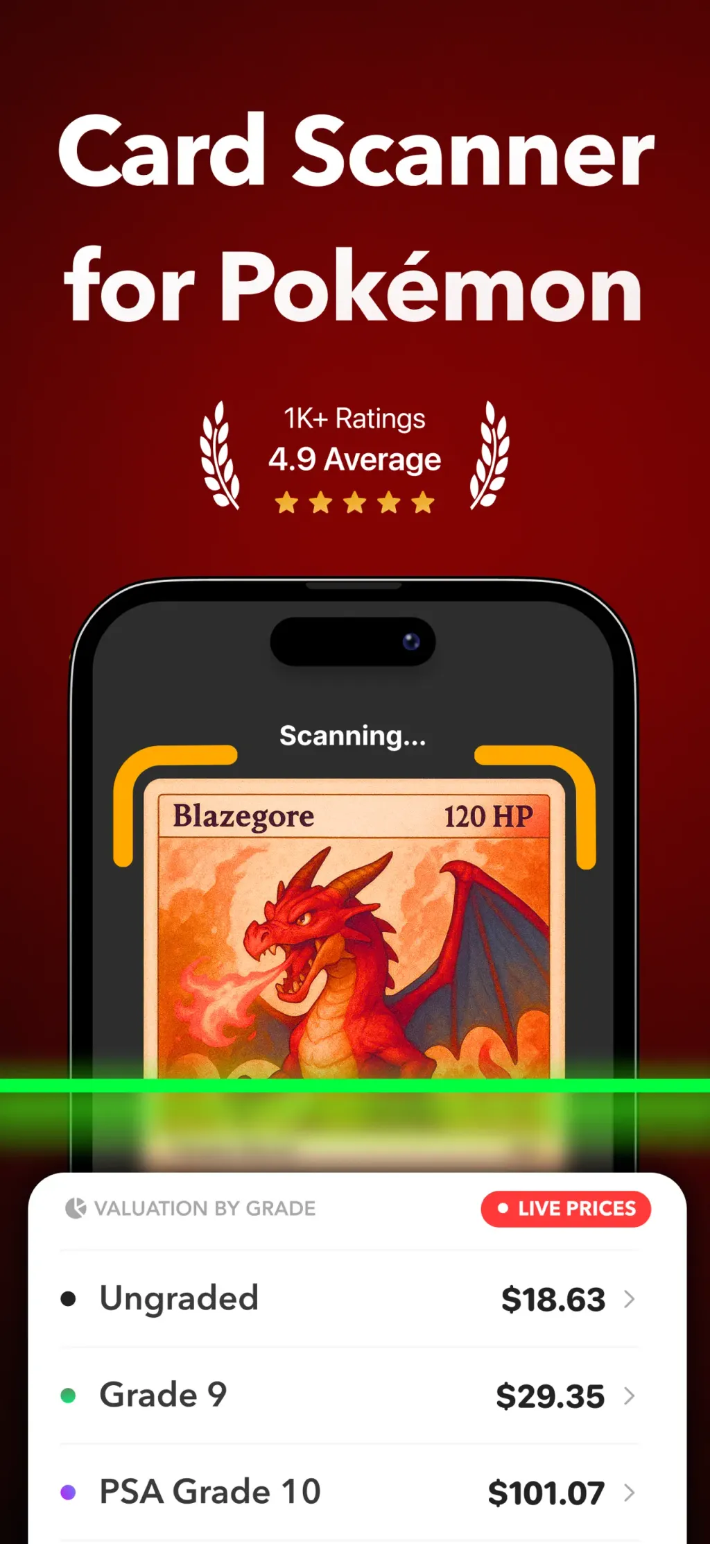Snapdex: Card Value Scanner App Store screenshot 1