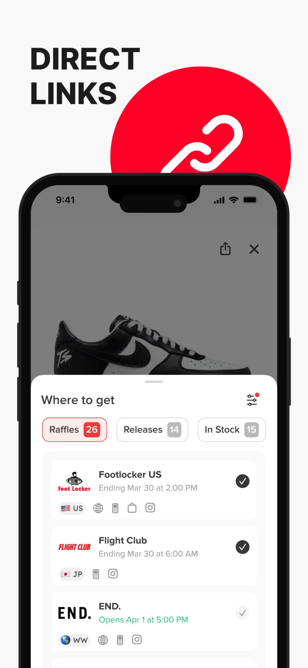 Sneakers Drops: Release+Raffle screenshot 2