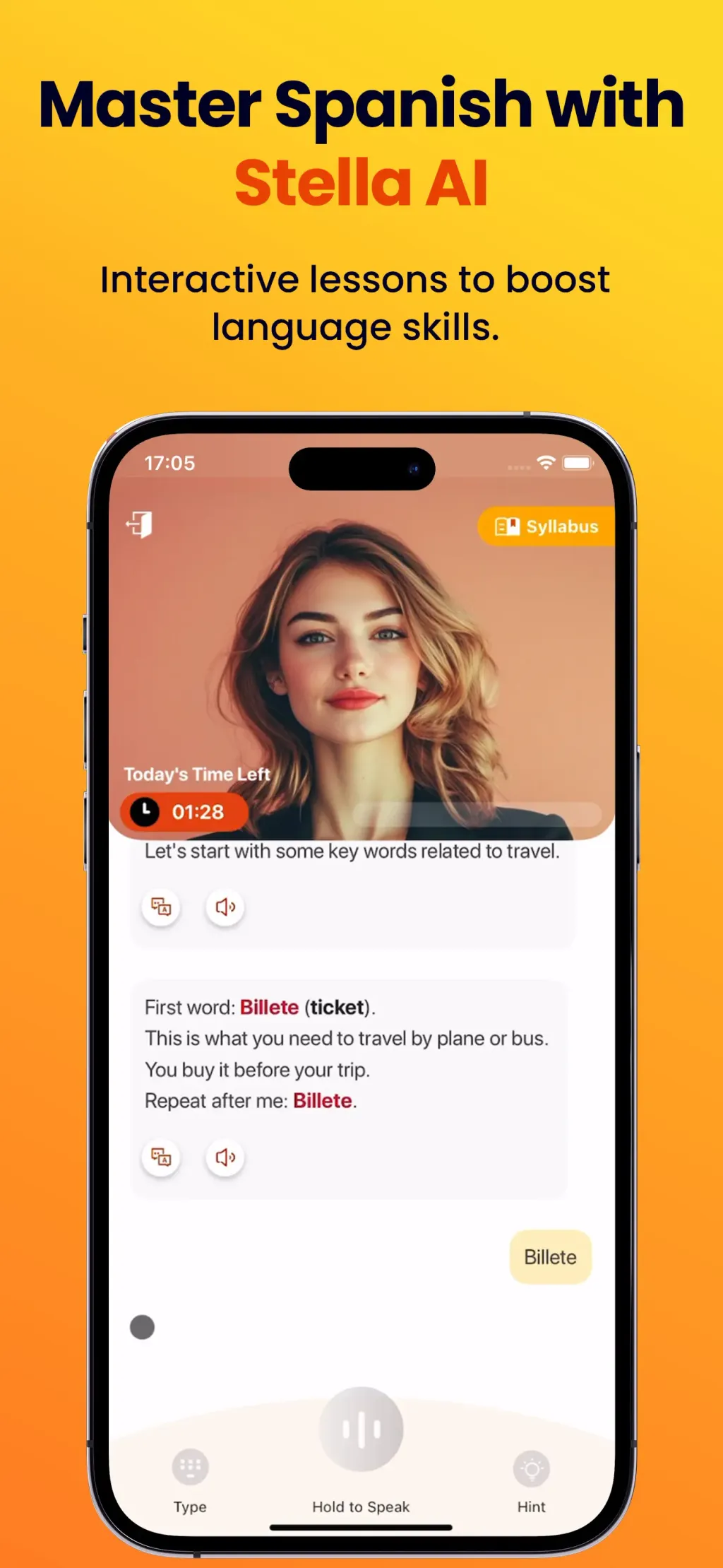 Stella: Learn Spanish AI App Store screenshot 2