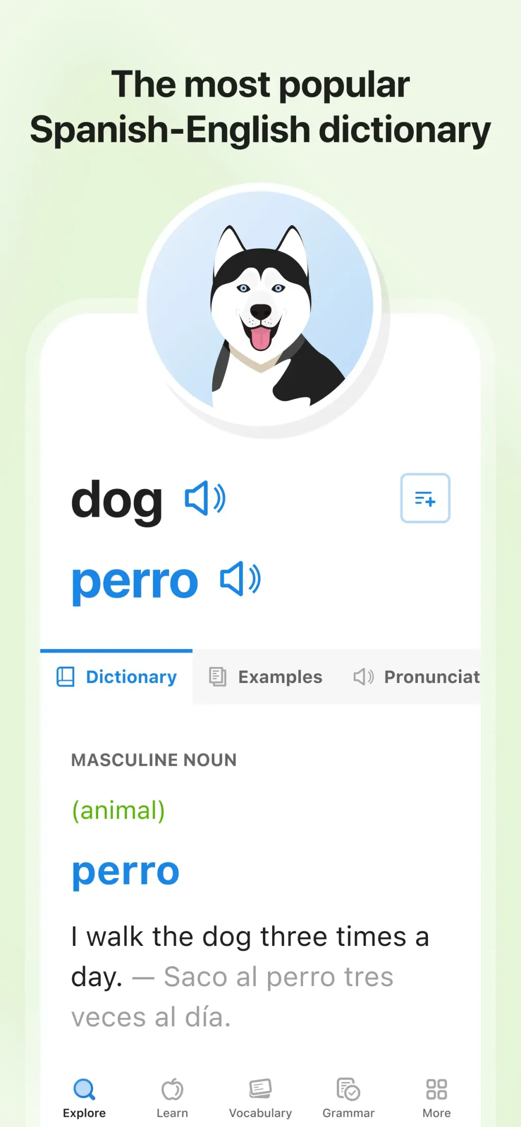 SpanishDictionary.com Learning App Store screenshot 1
