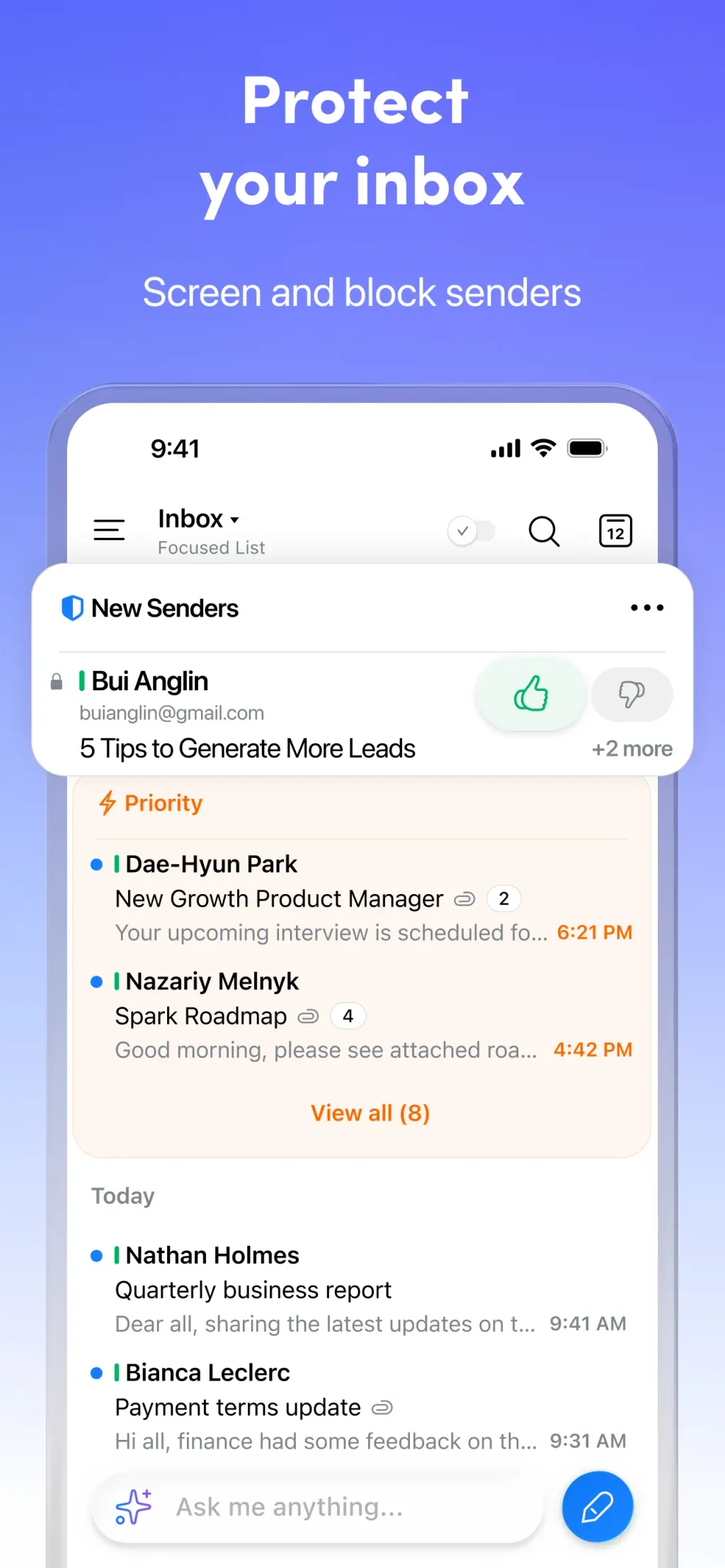 Spark Mail: AI Email Assistant App Store screenshot 5