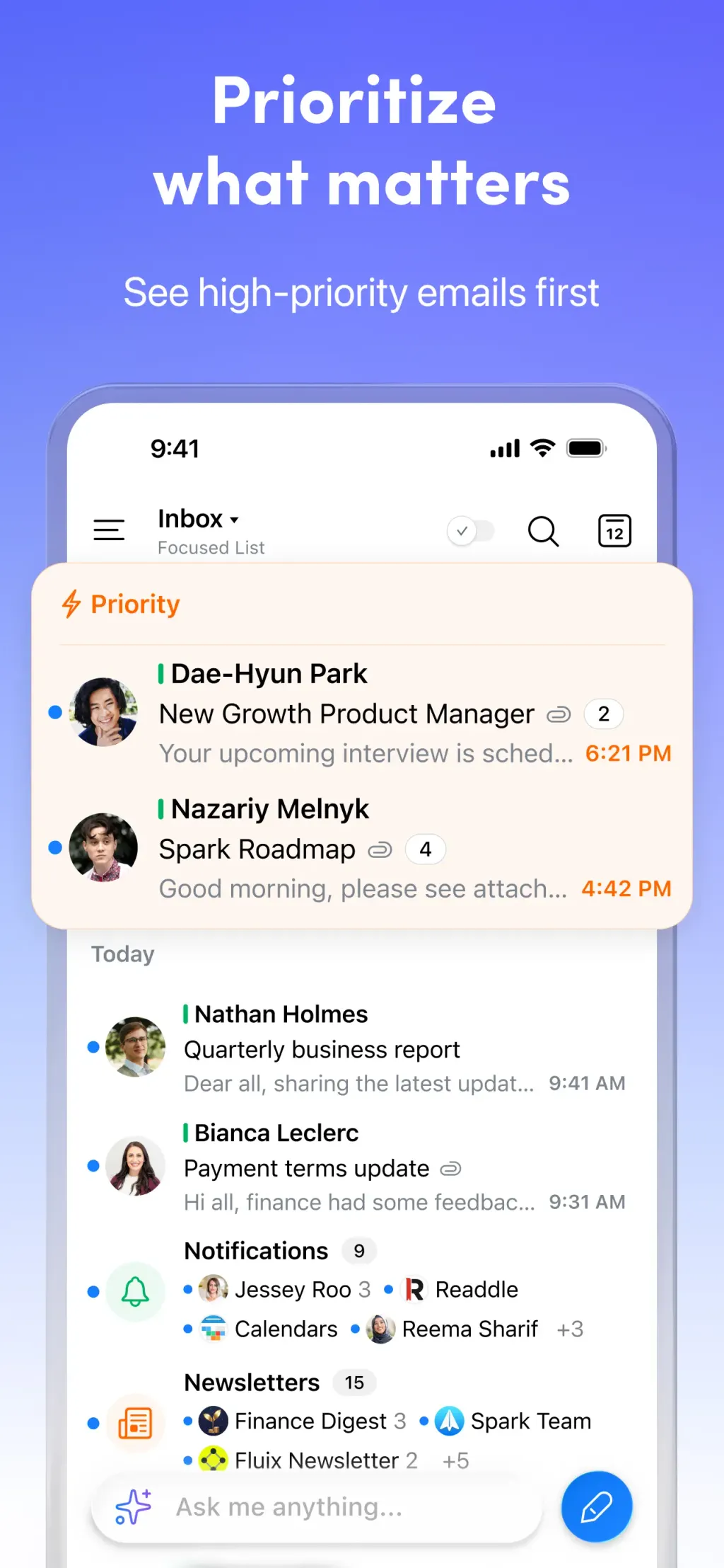 Spark Mail: AI Email Assistant App Store screenshot 8