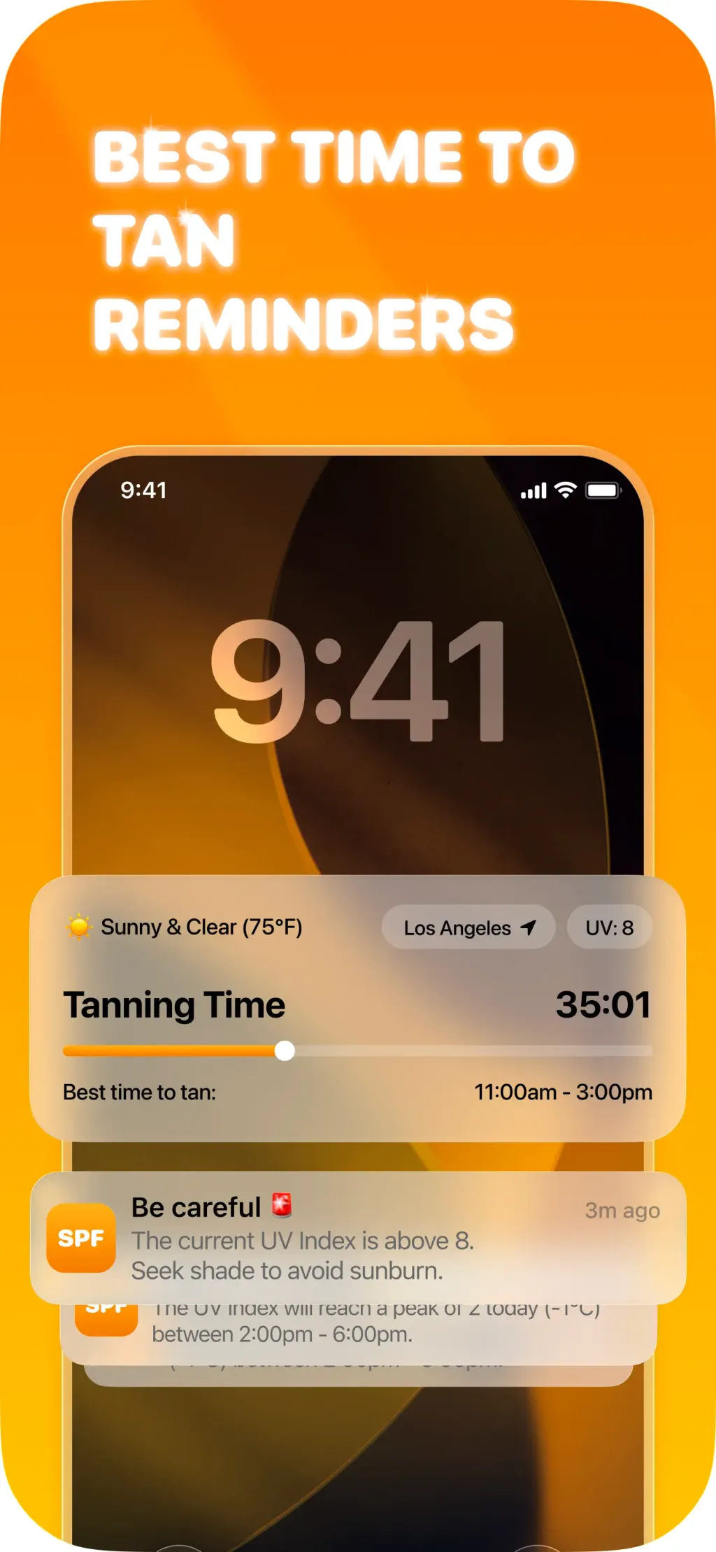 SPF - Tan Timer & UV Tracker screenshot 1