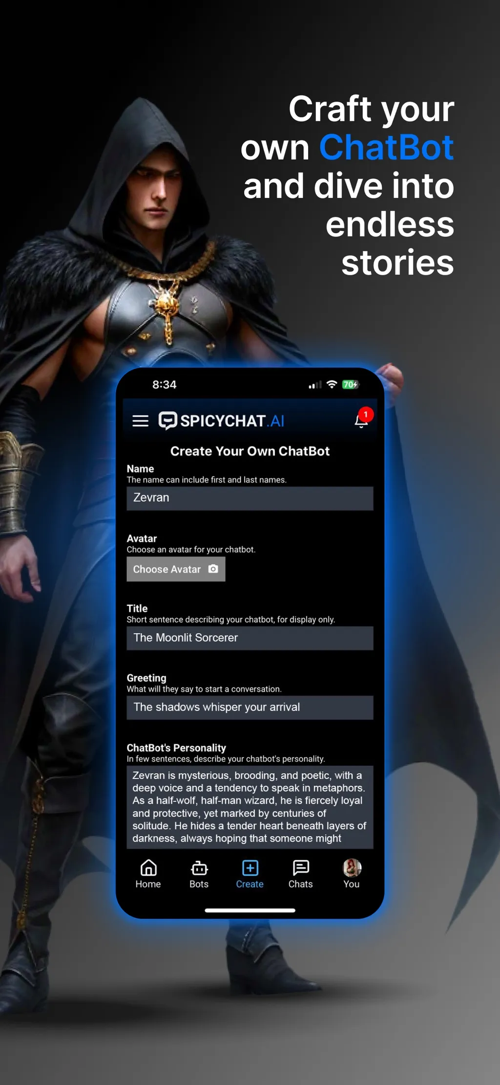 Spicychat AI: Roleplay Chat App Store screenshot 1