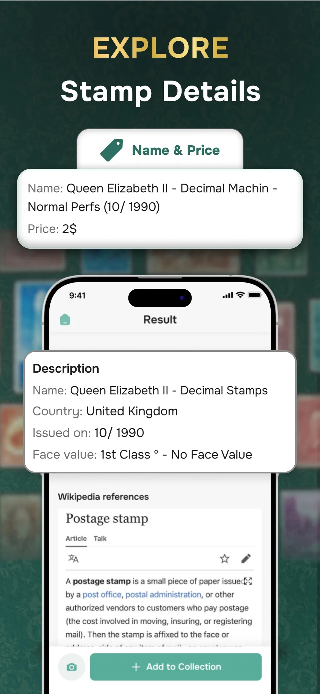 Stamp Value Stamp Identifier App Store screenshot 4