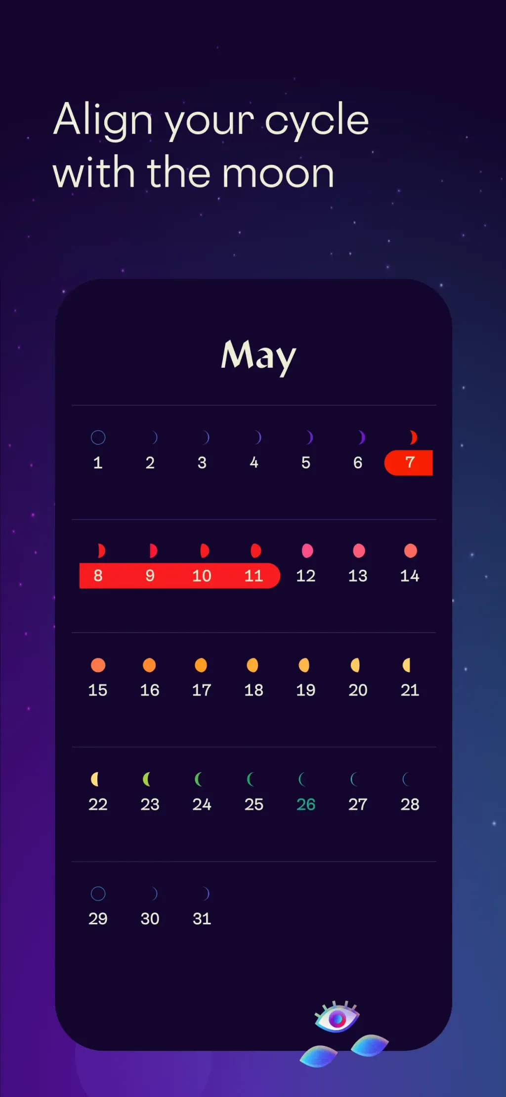 Stardust Period Tracker App Store screenshot 6