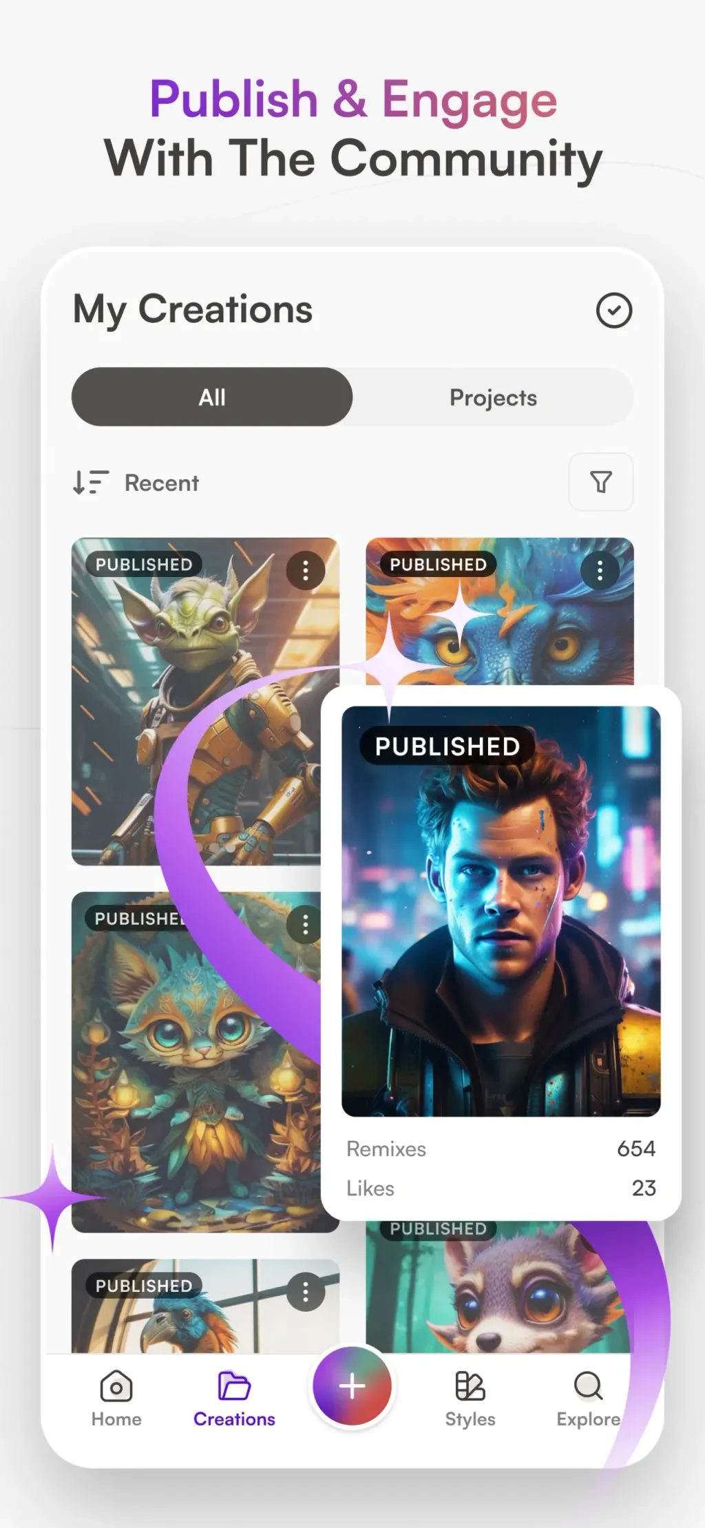 starryai - AI Photo Generator App Store screenshot 6