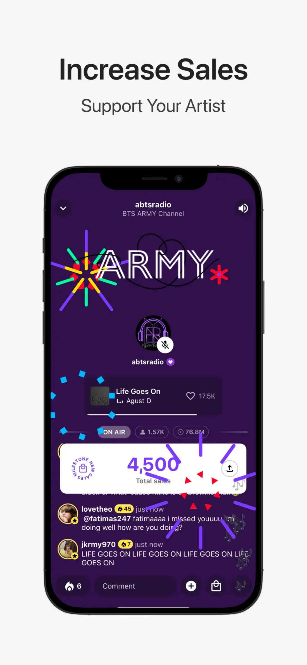 Stationhead App Store screenshot 3