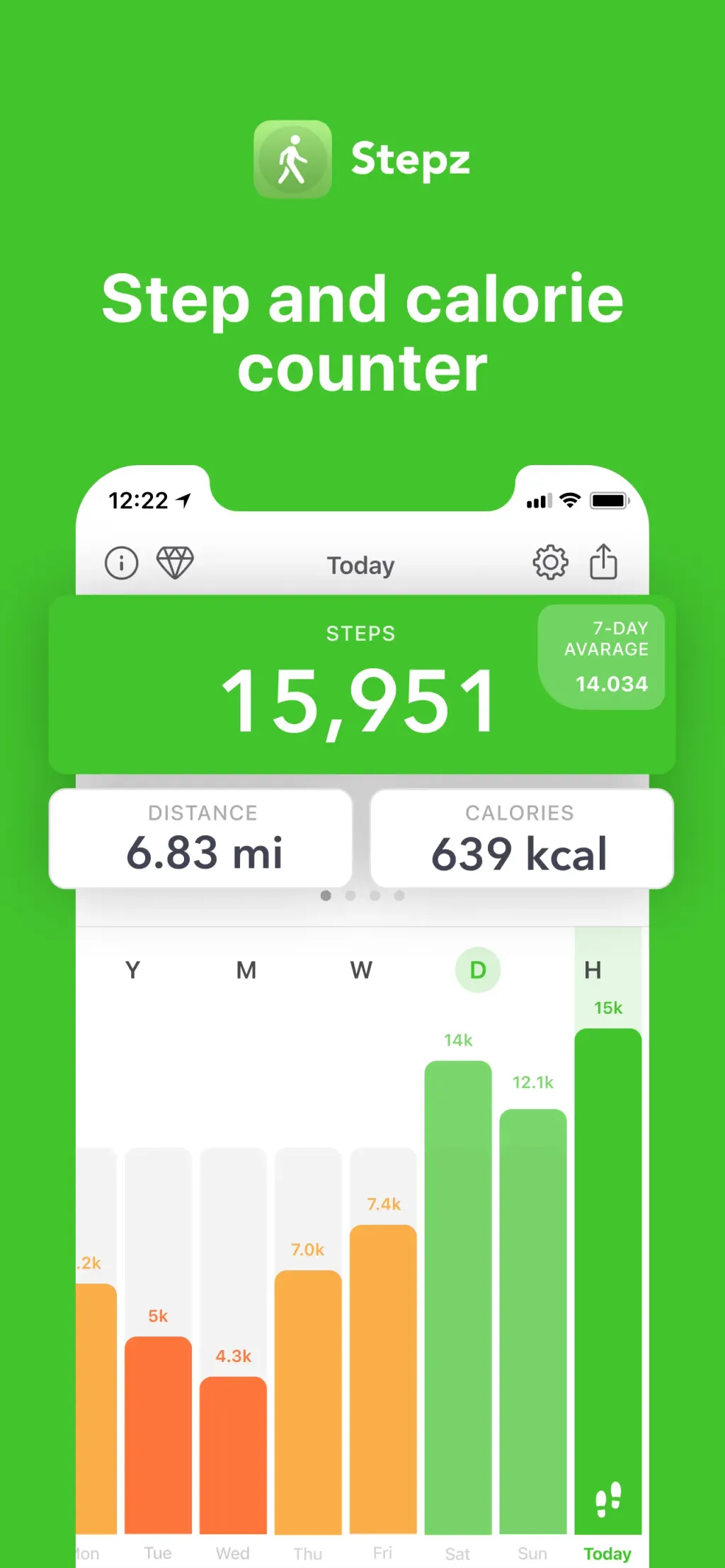 Stepz - Step Counter & Tracker screenshot 1