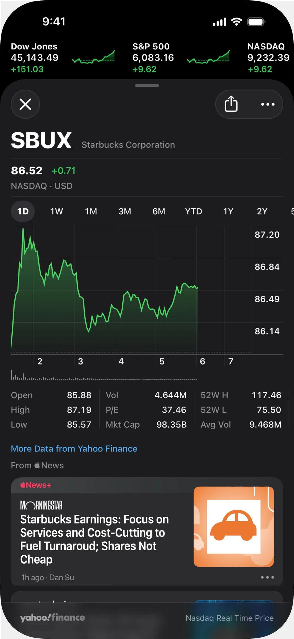 Stocks App Store screenshot 2