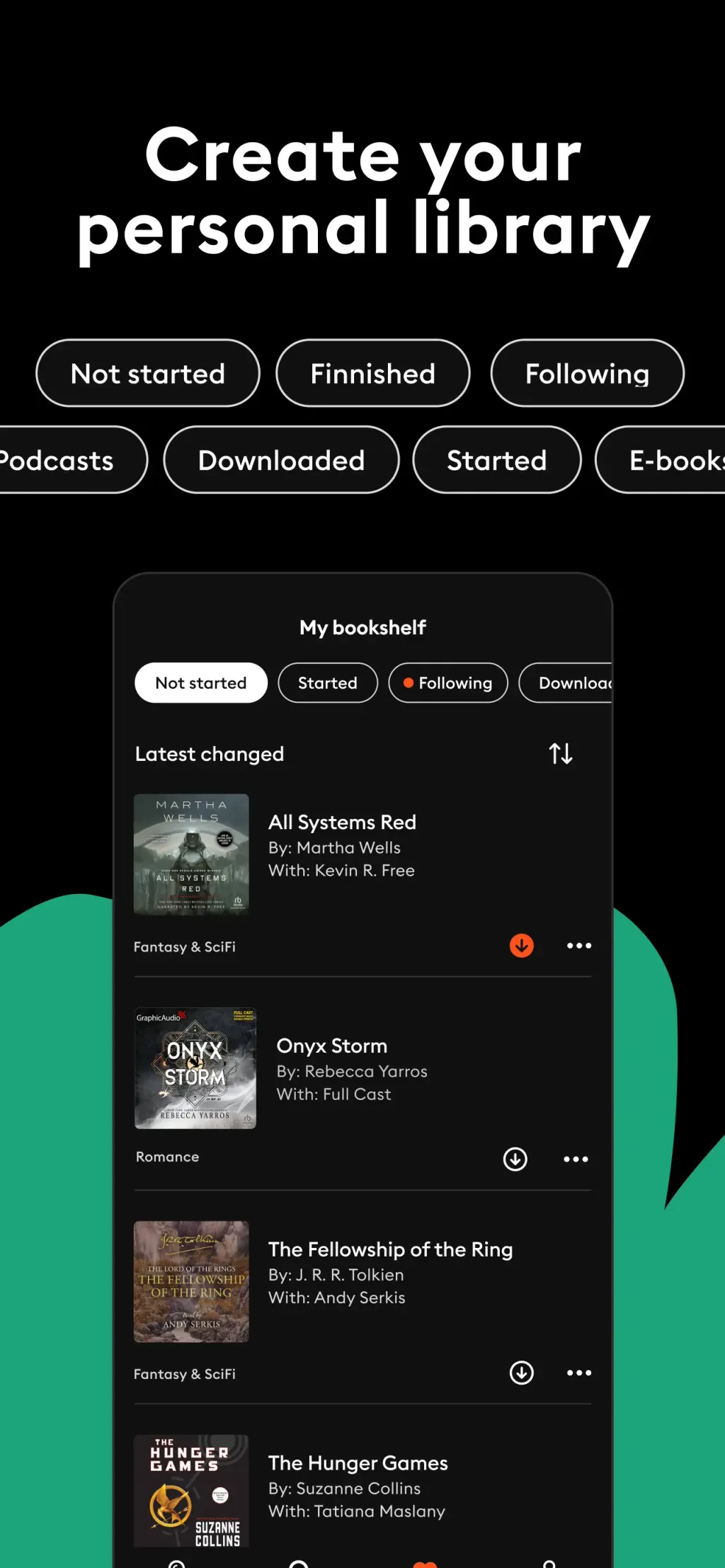 Storytel - Audiobooks Library screenshot 1