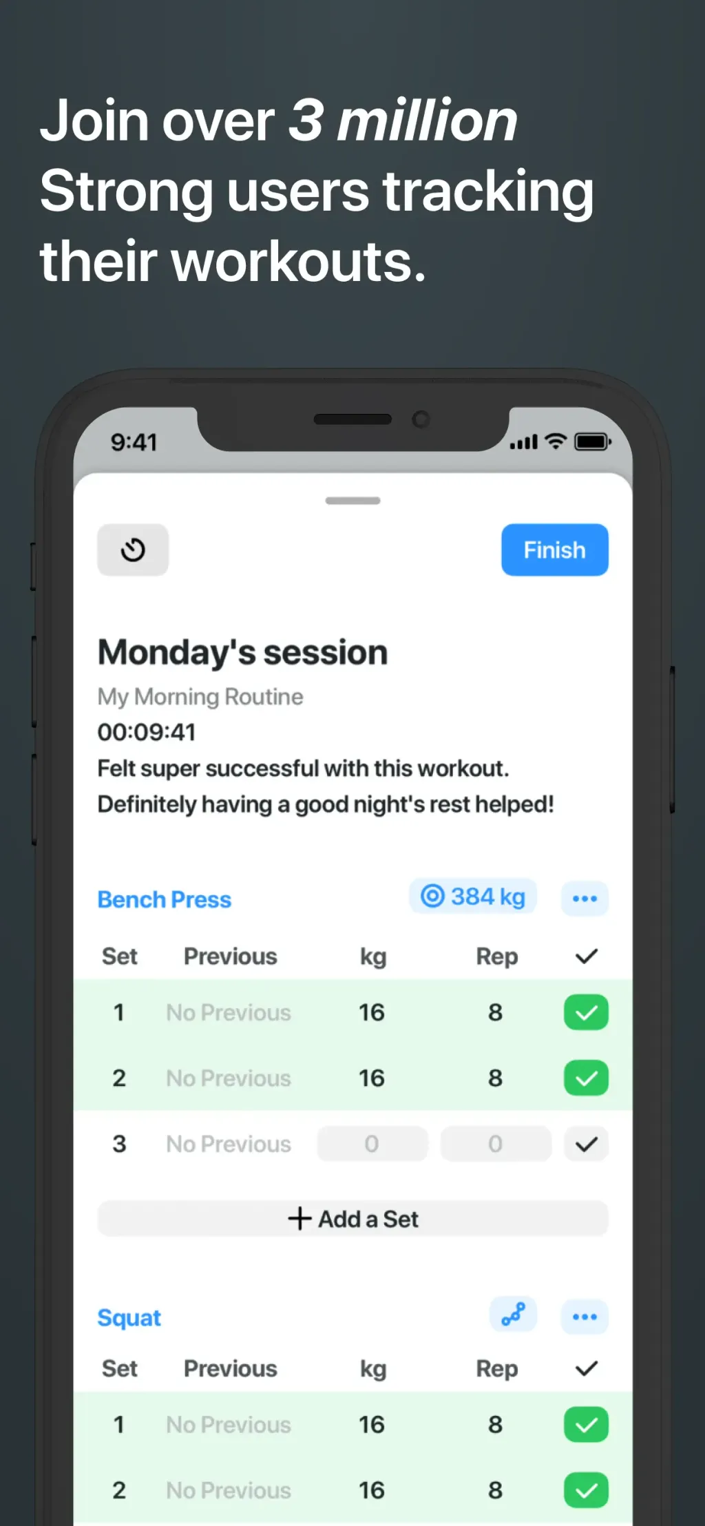 Strong Workout Tracker Gym Log App Store screenshot 1