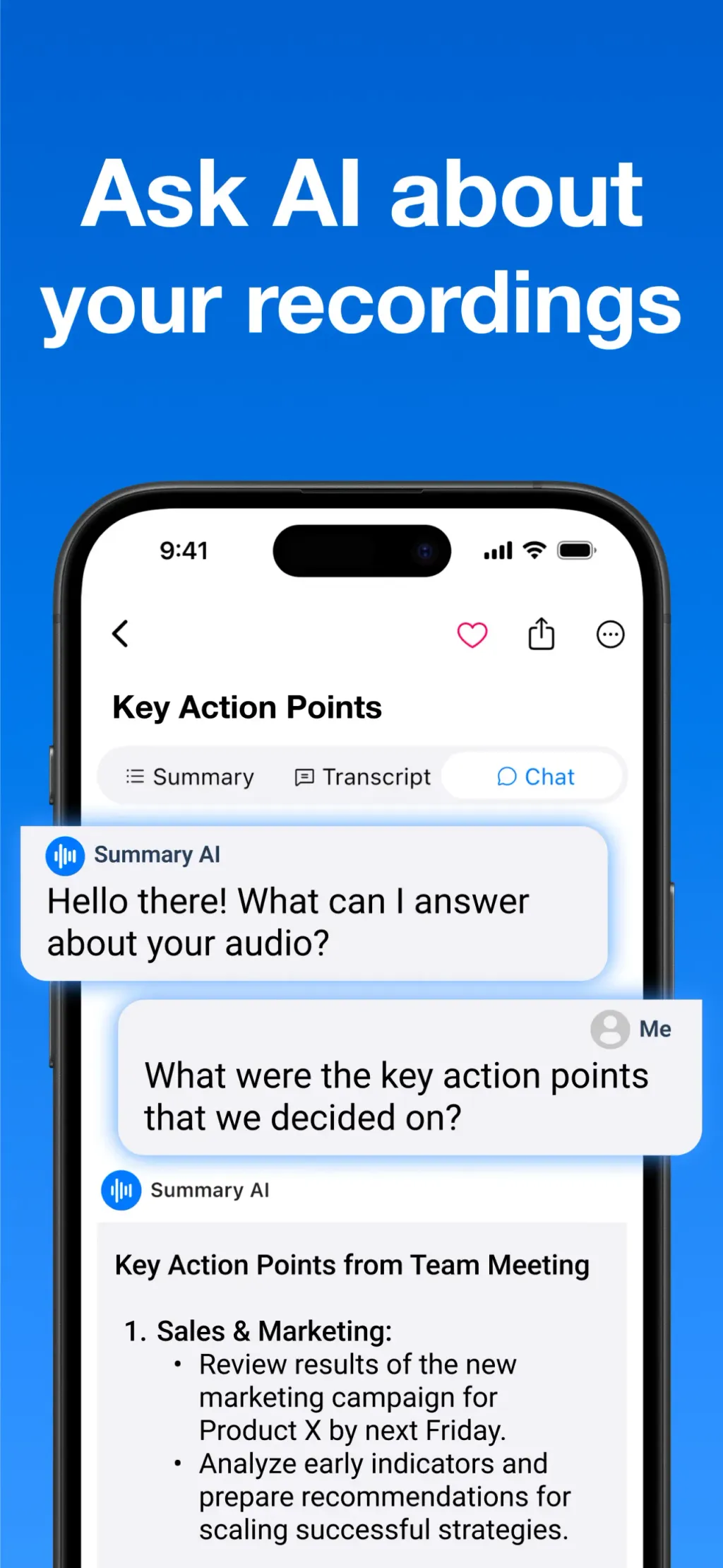 Summary - AI Note Taker screenshot 1