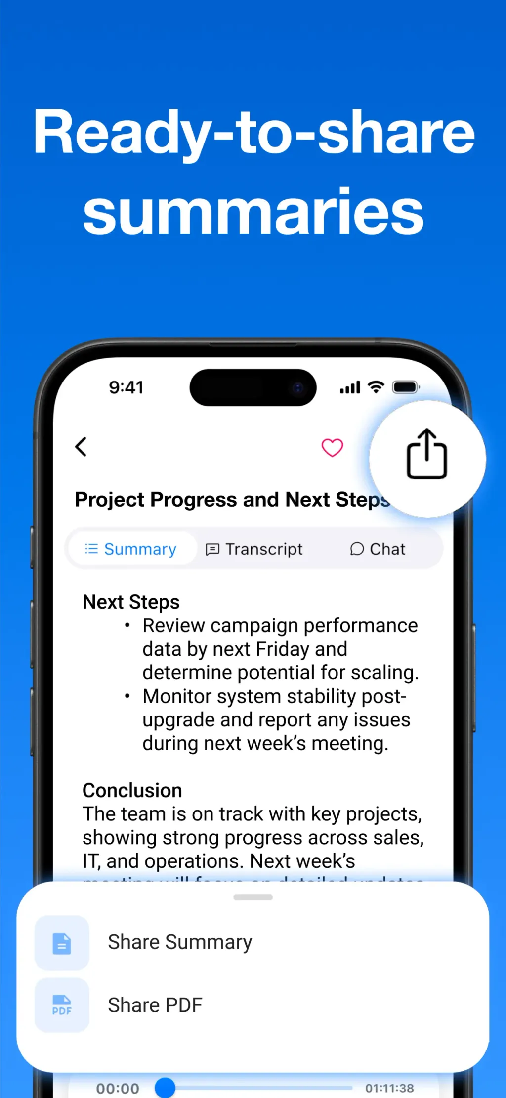 Summary - AI Note Taker App Store screenshot 5