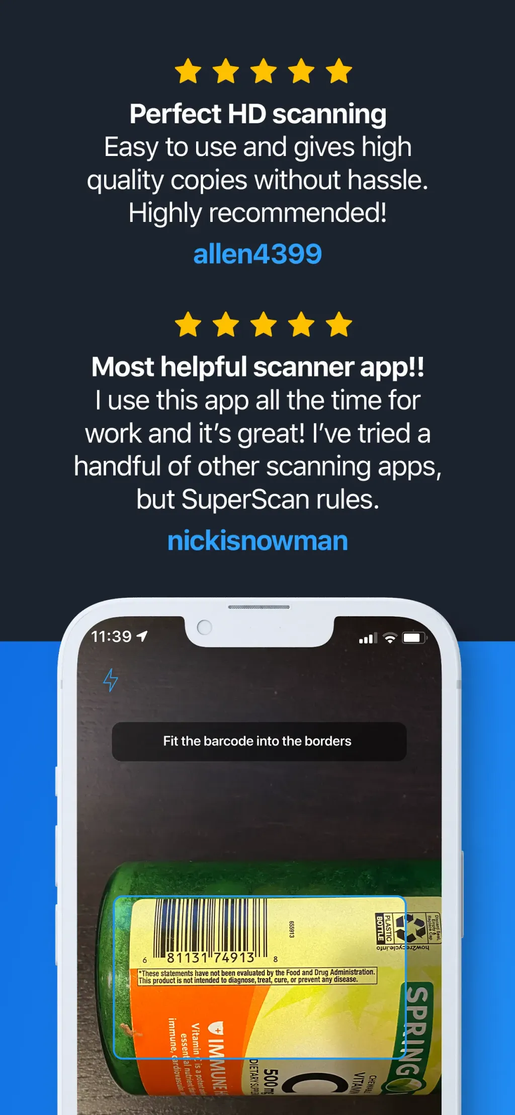 SuperScan - PDF Scanner App App Store screenshot 3