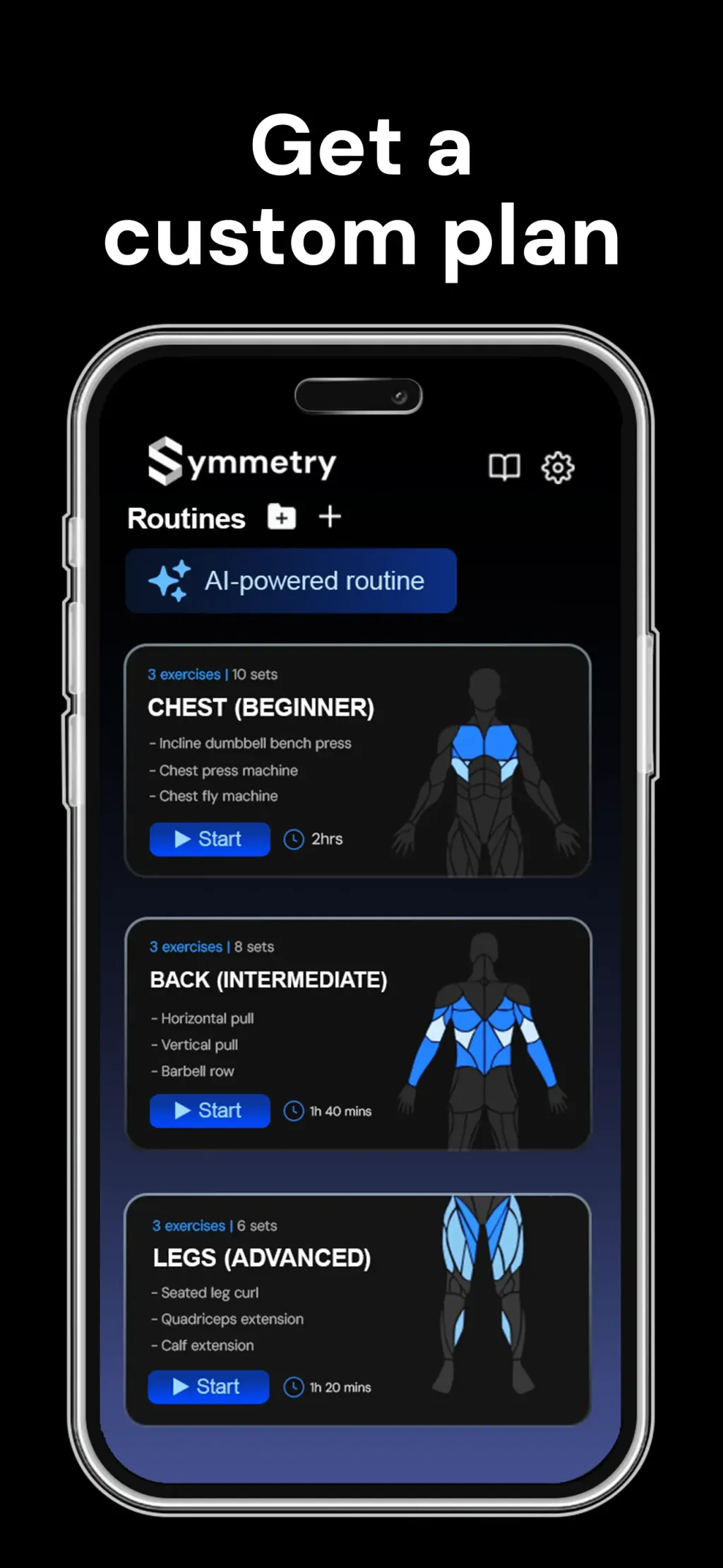 Symmetry: AI Gym Workout Log App Store screenshot 3