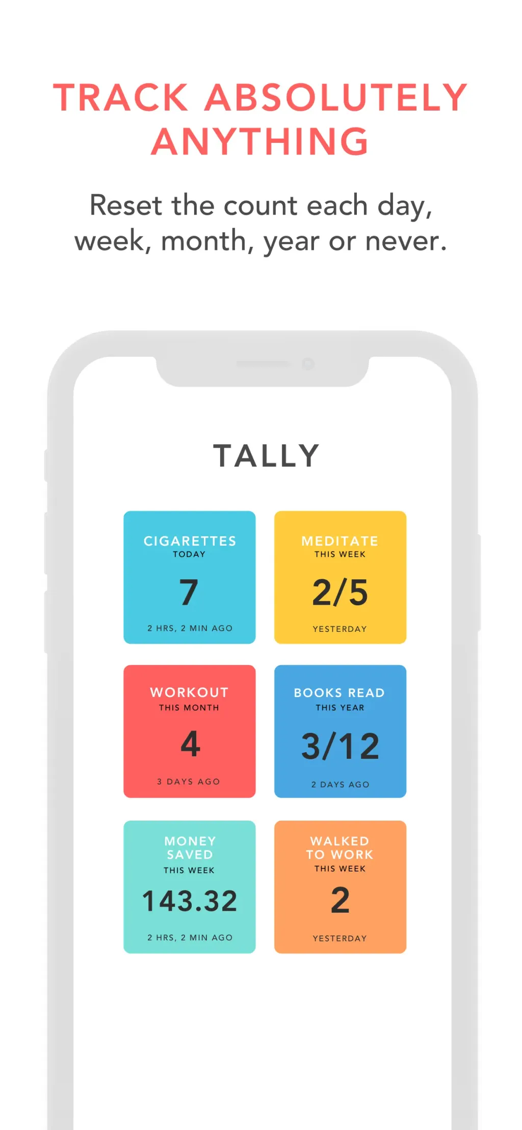 Tally: The Anything Tracker App Store screenshot 3